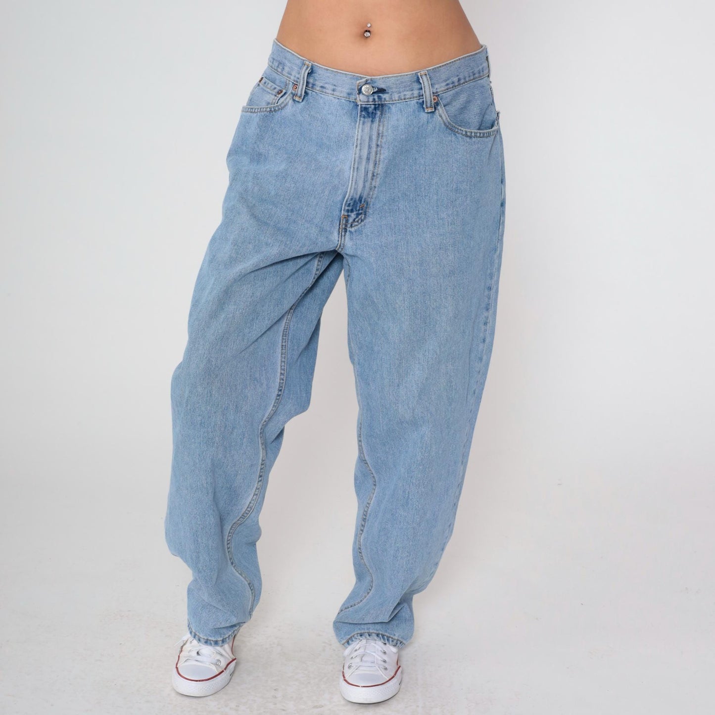 Levi's 560 90s High-Waist Jeans Blue Denim Tapered Relaxed Leg Large L
