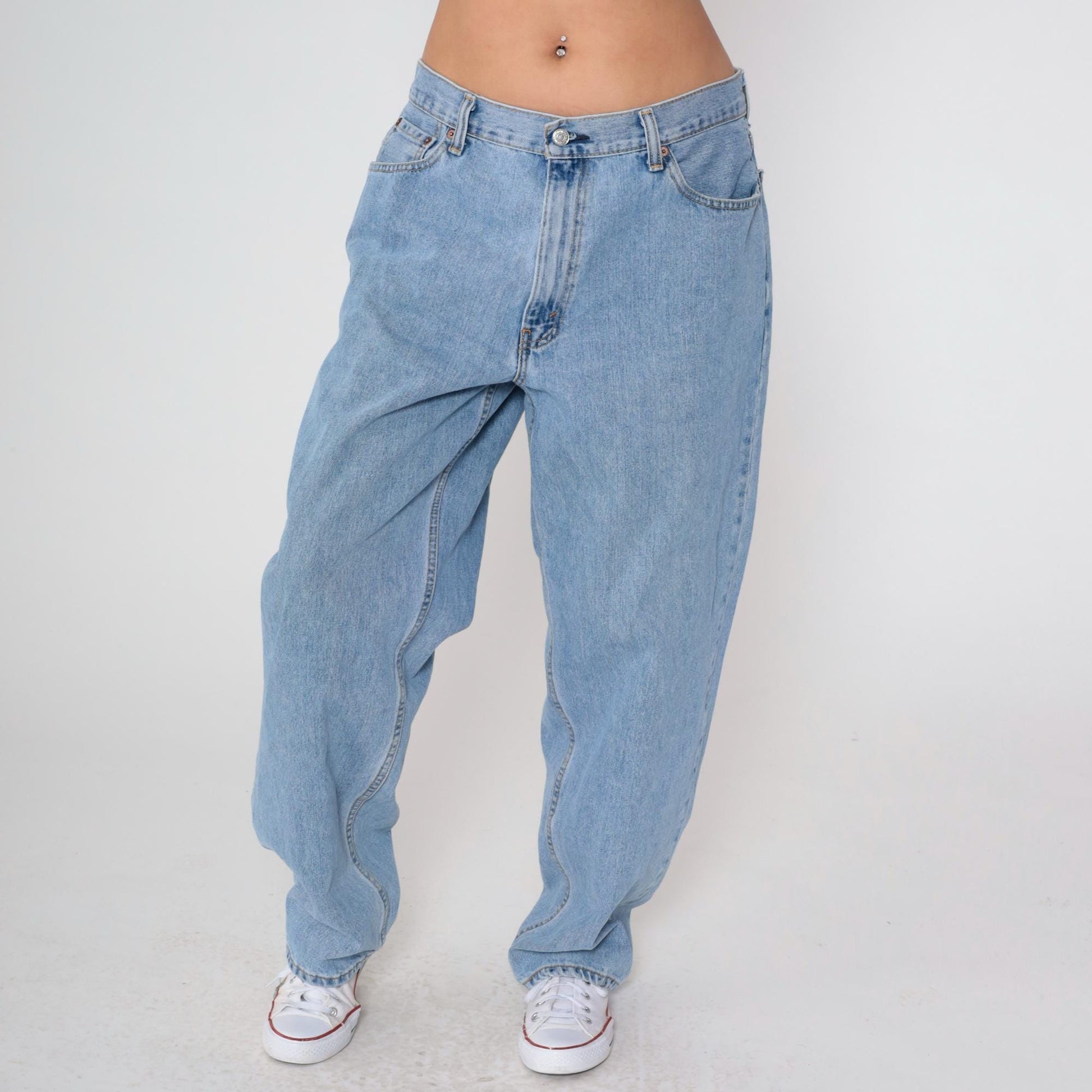 Levi's 560 90s High-Waist Jeans Blue Denim Tapered Relaxed Leg Large L