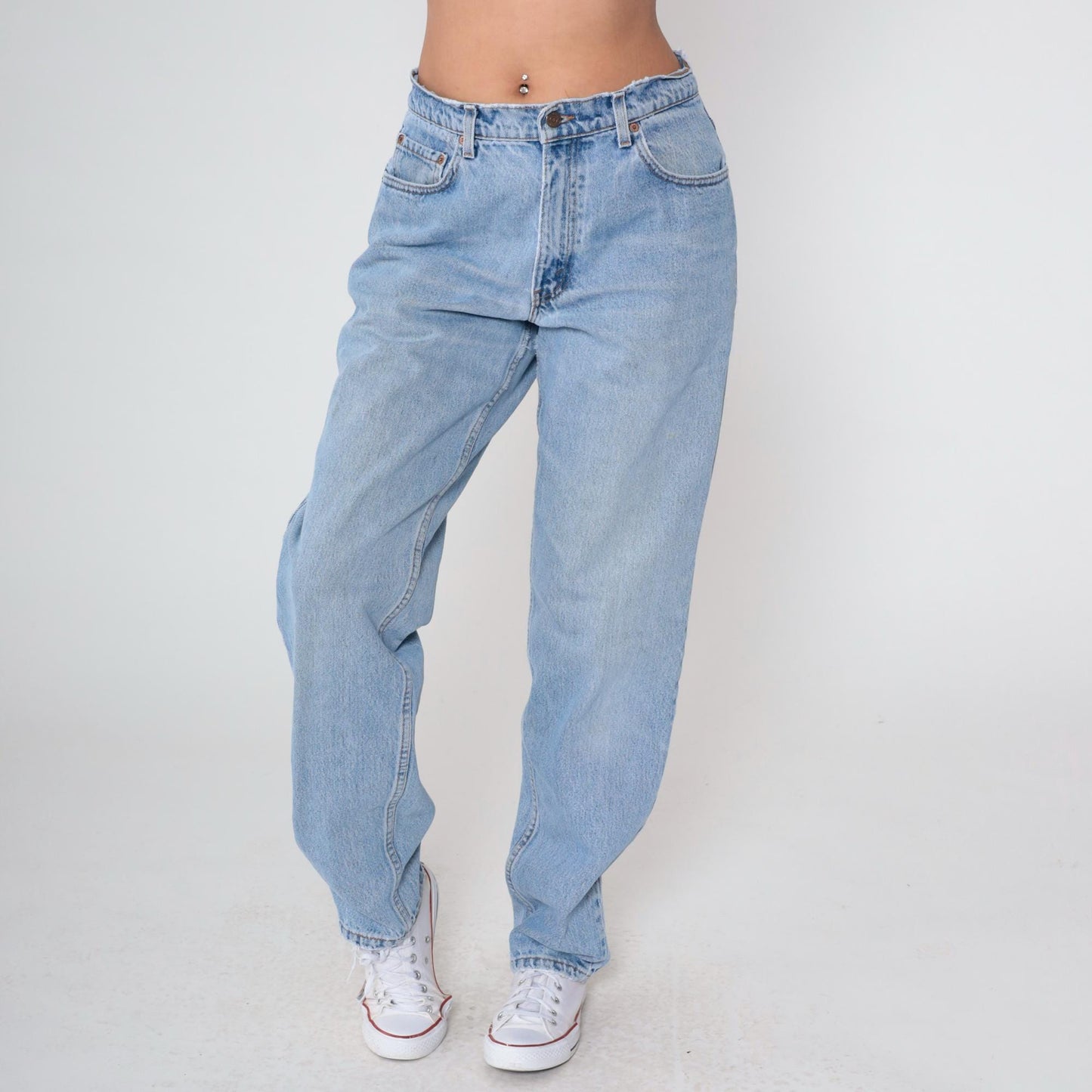 Levi's 560 High Waist Mom Jeans Blue Denim Straight Leg 32 Waist