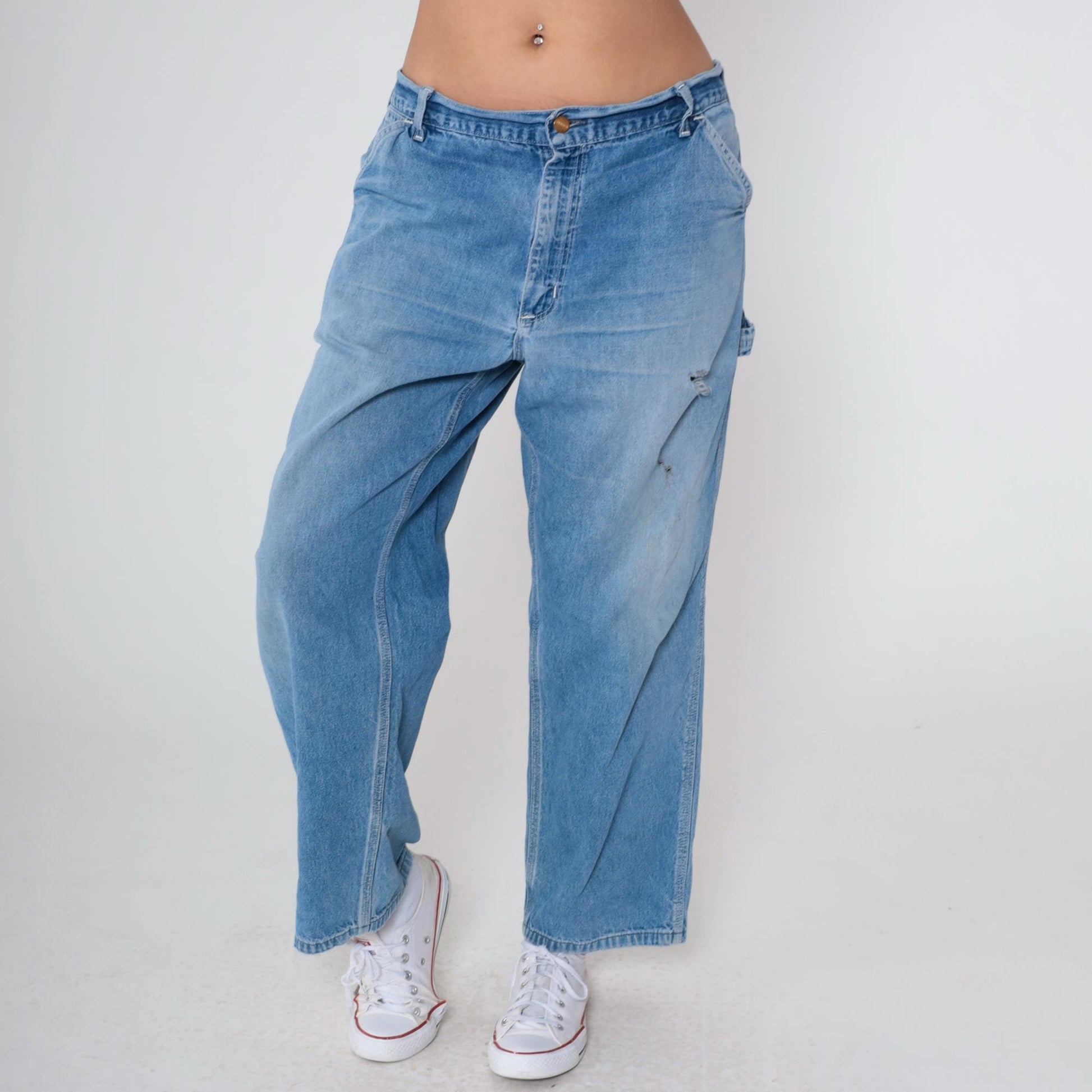 90s Carhartt Relaxed Fit Denim Jeans 38x30 Blue Workwear