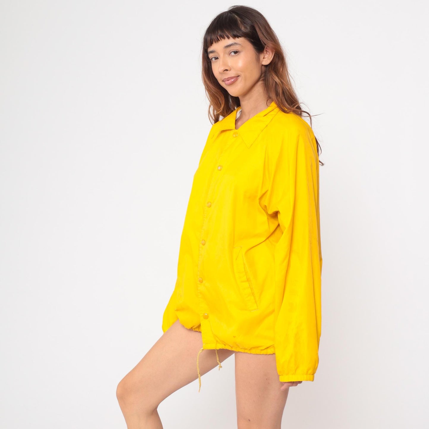 80s Southern Medicine Arizona Windbreaker Yellow Native American Graphic Large