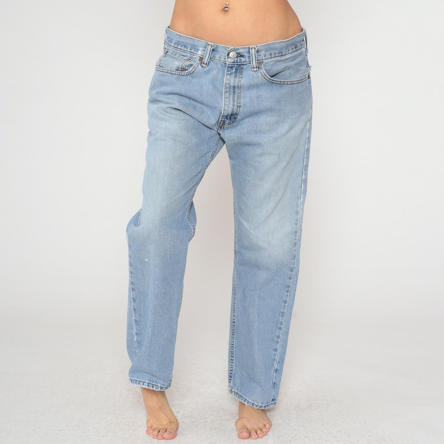 Y2K Levi's Light Blue Straight Leg Button Fly Jeans Men's 36