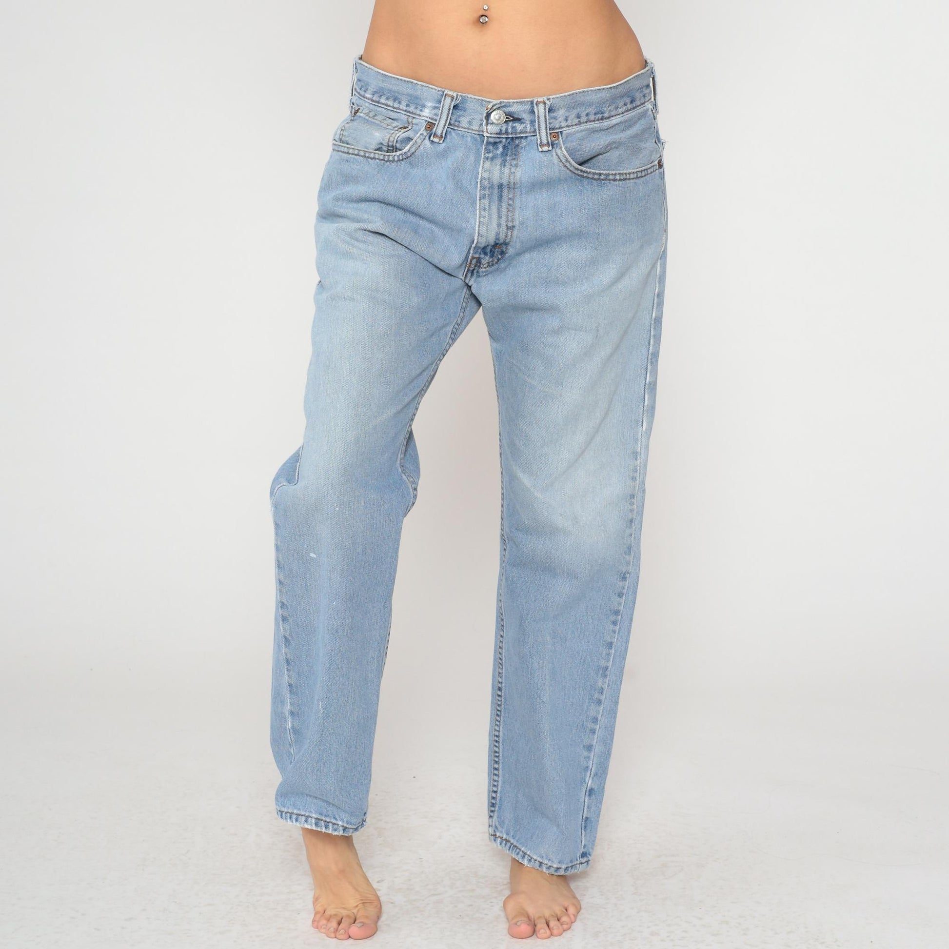 Y2K Levi's Light Blue Straight Leg Button Fly Jeans Men's 36