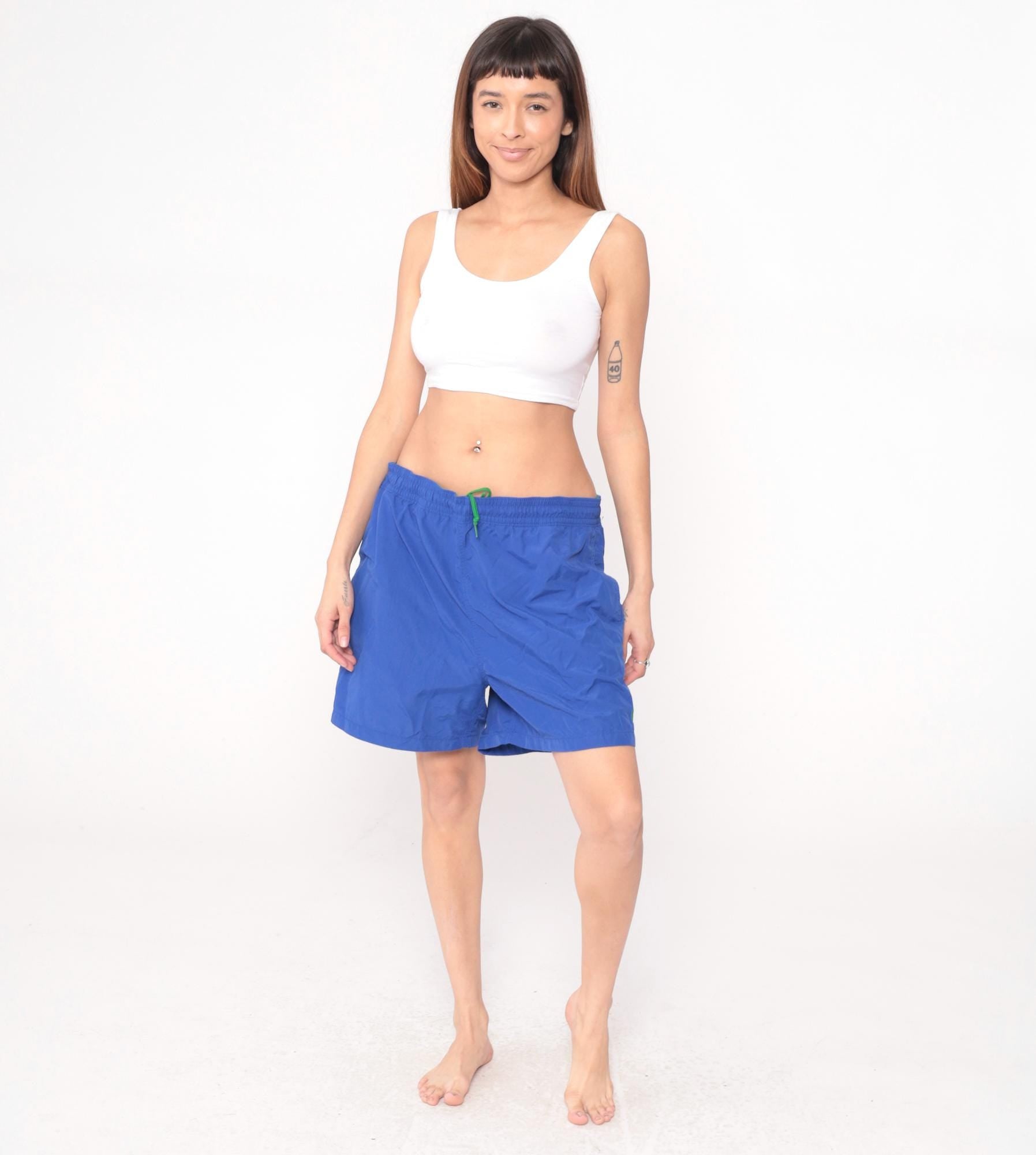 Polo Ralph Lauren 90s Blue Swim Trunks Drawstring Board Shorts Extra Large XL