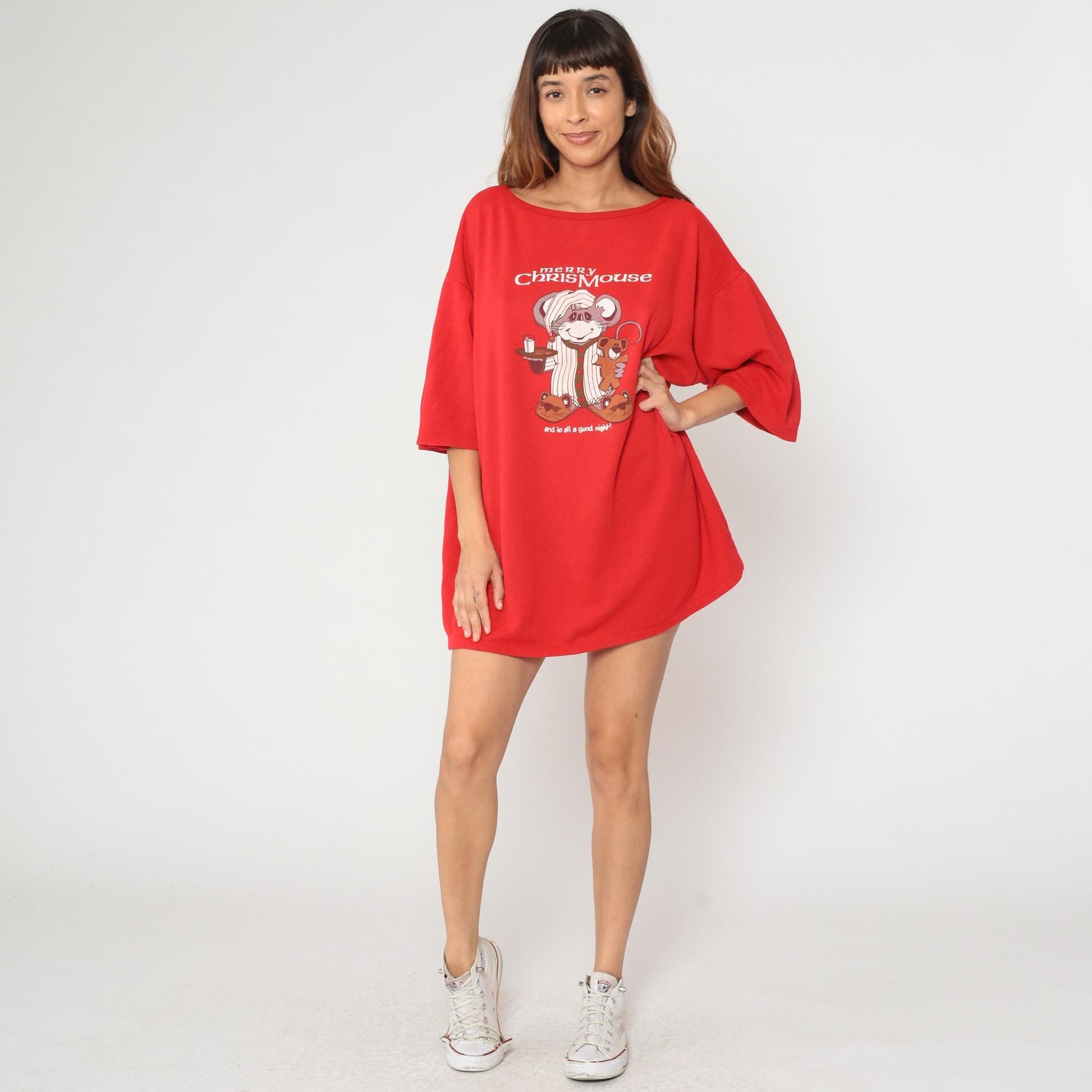90s Heartland Good Stuff Chrismouse Red Nightgown Cotton Medium