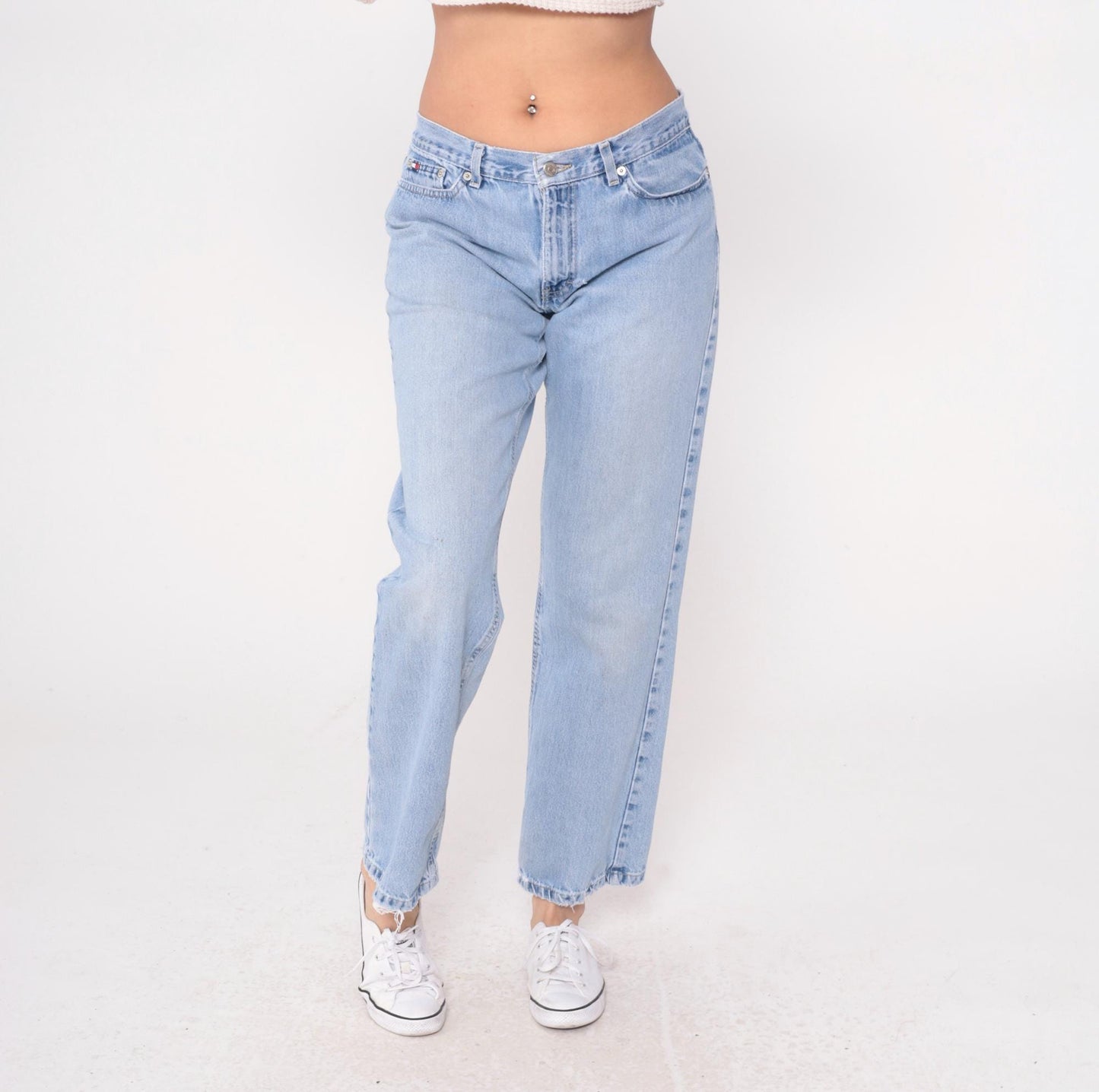 Tommy Hilfiger Y2K Light Wash Straight Leg Jeans Mid Rise Medium M