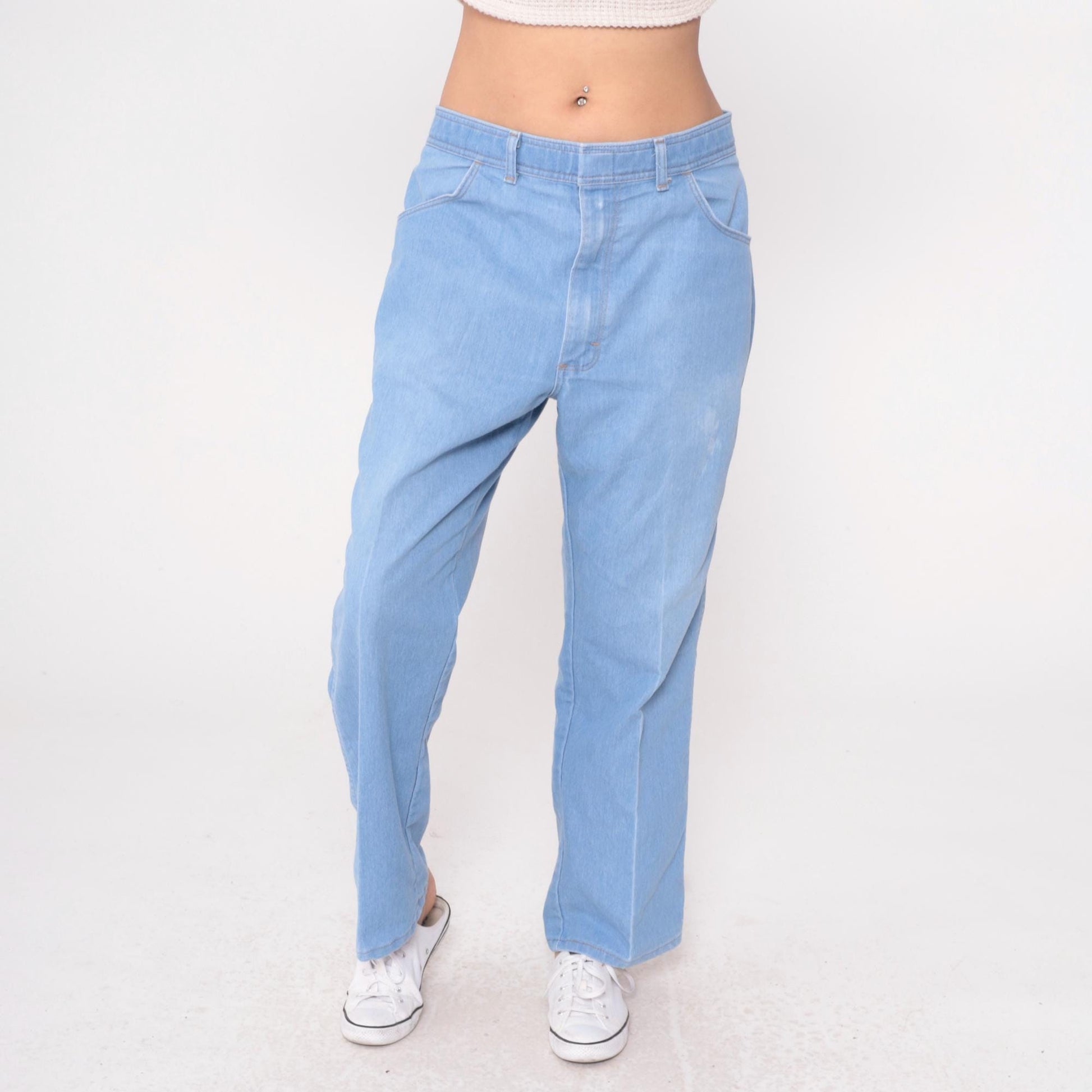 90s Wrangler Light Wash Straight Leg Jeans Cotton Denim 38x29