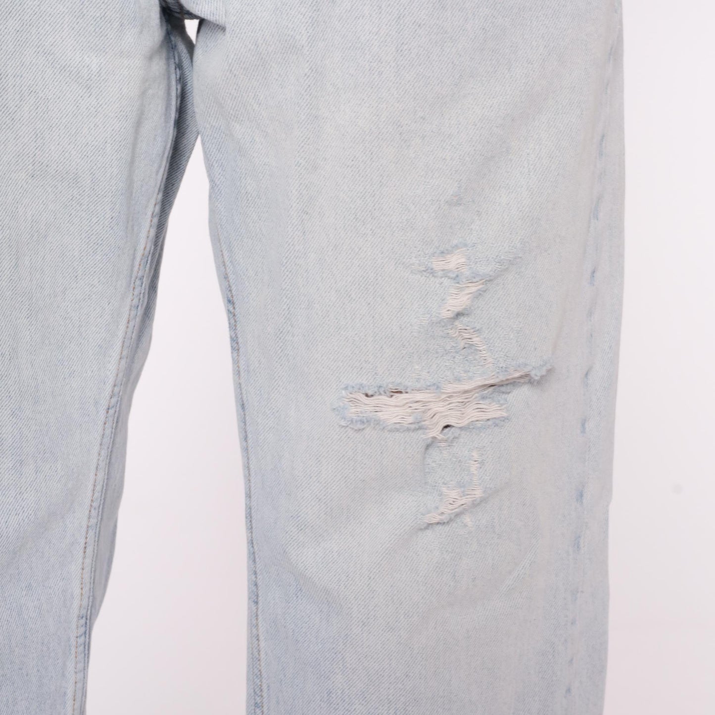 Levi's Y2K Light Wash Wide Leg Jeans Distressed Denim Low Rise Large L