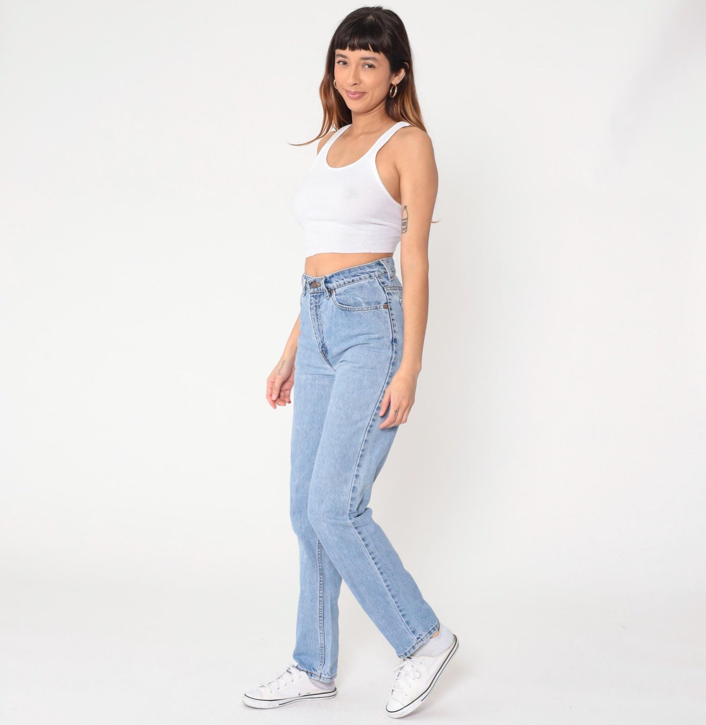 Levi's 521 90s Light Wash High Waisted Straight Leg Jeans Medium