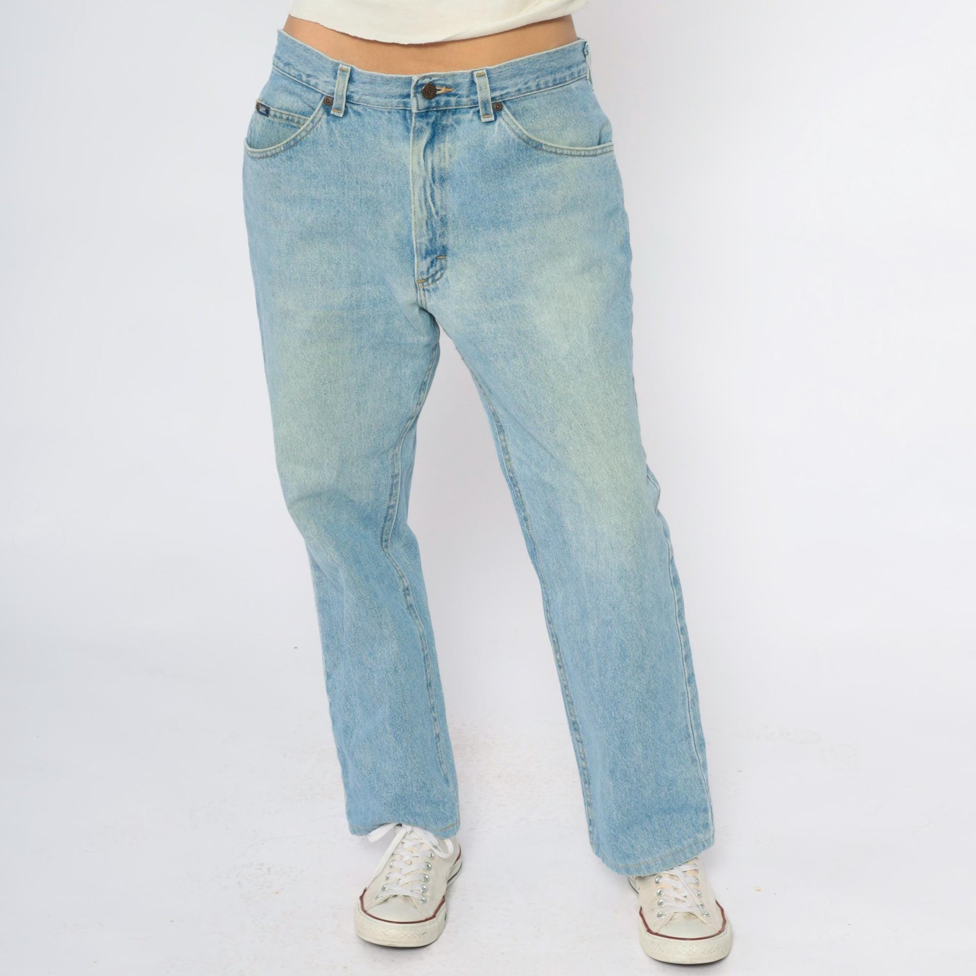 Y2K Lee Light Wash Straight Leg Jeans Blue Denim Men's 36