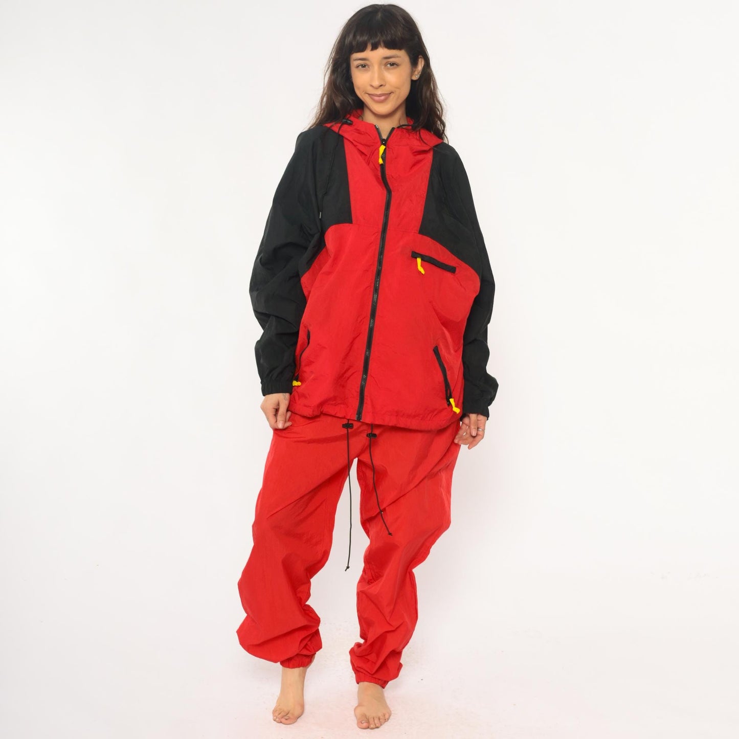 90s Marlboro Adventure Team Tracksuit Red Black Yellow Nylon Jacket Pants Extra Large XXL