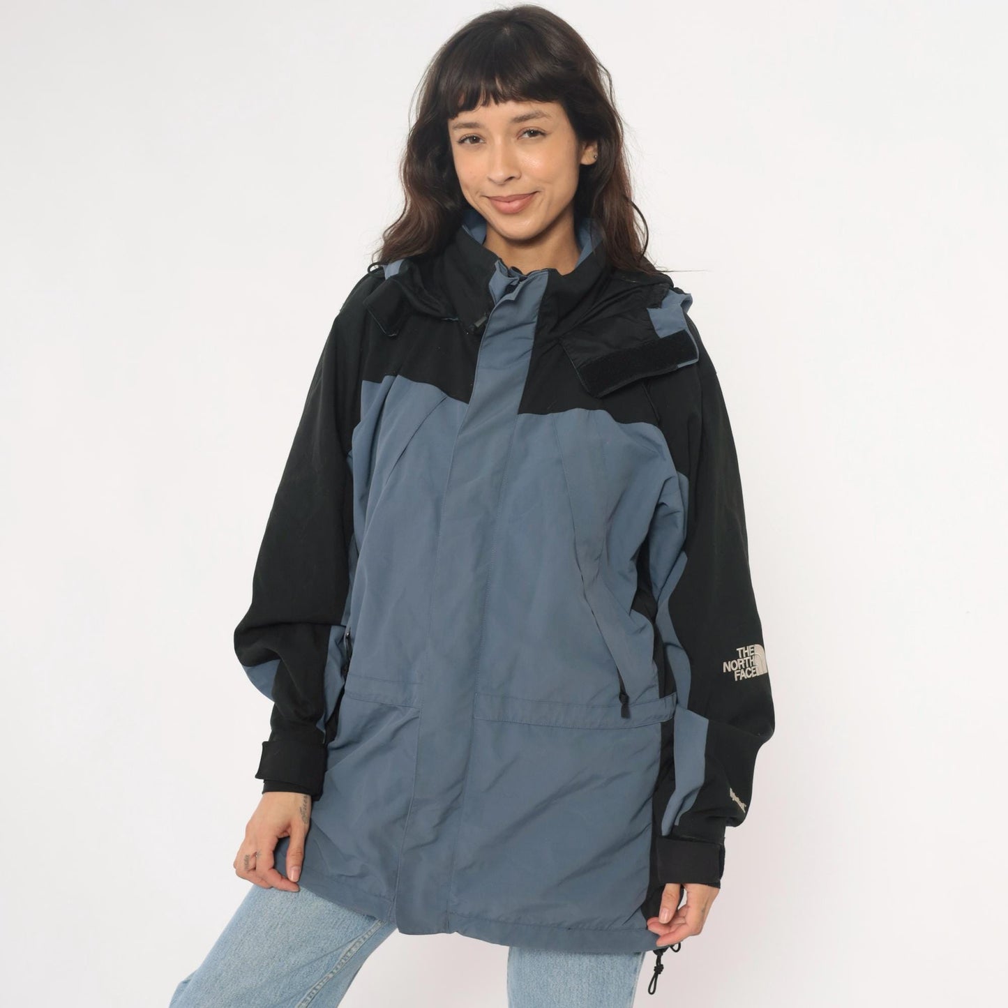 The North Face 90s Colorblock Hooded Windbreaker HydroSeal Nylon Jacket Large L
