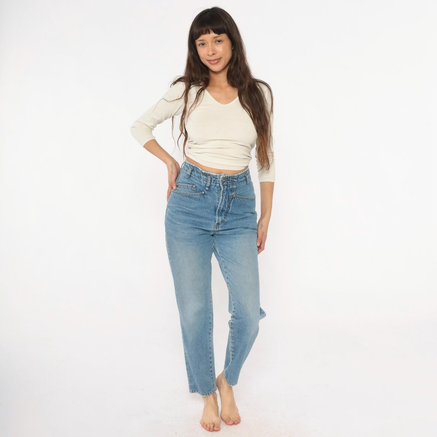 90s Unionbay Light Wash High-Waisted Straight Leg Denim Jeans Medium M
