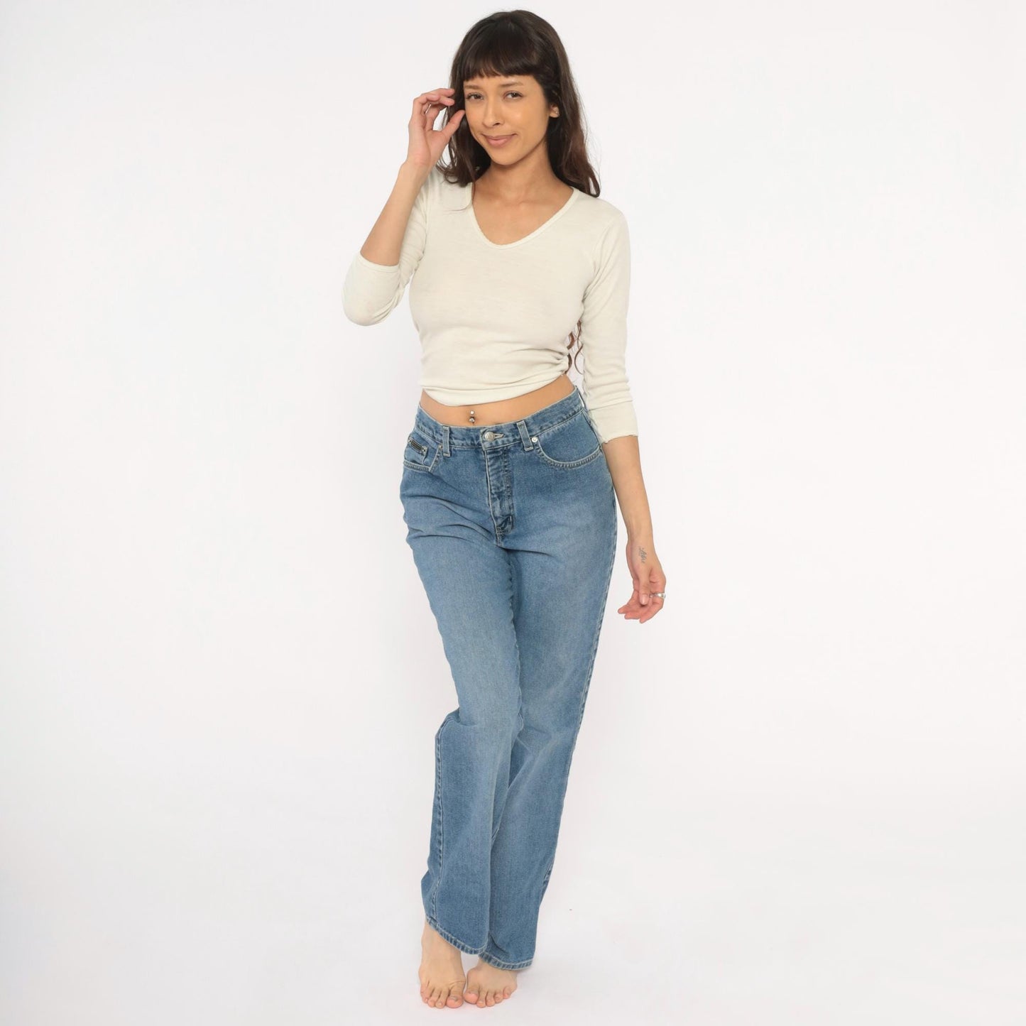 Y2K New York Jeans Bootcut High Rise Medium Wash Denim Large L