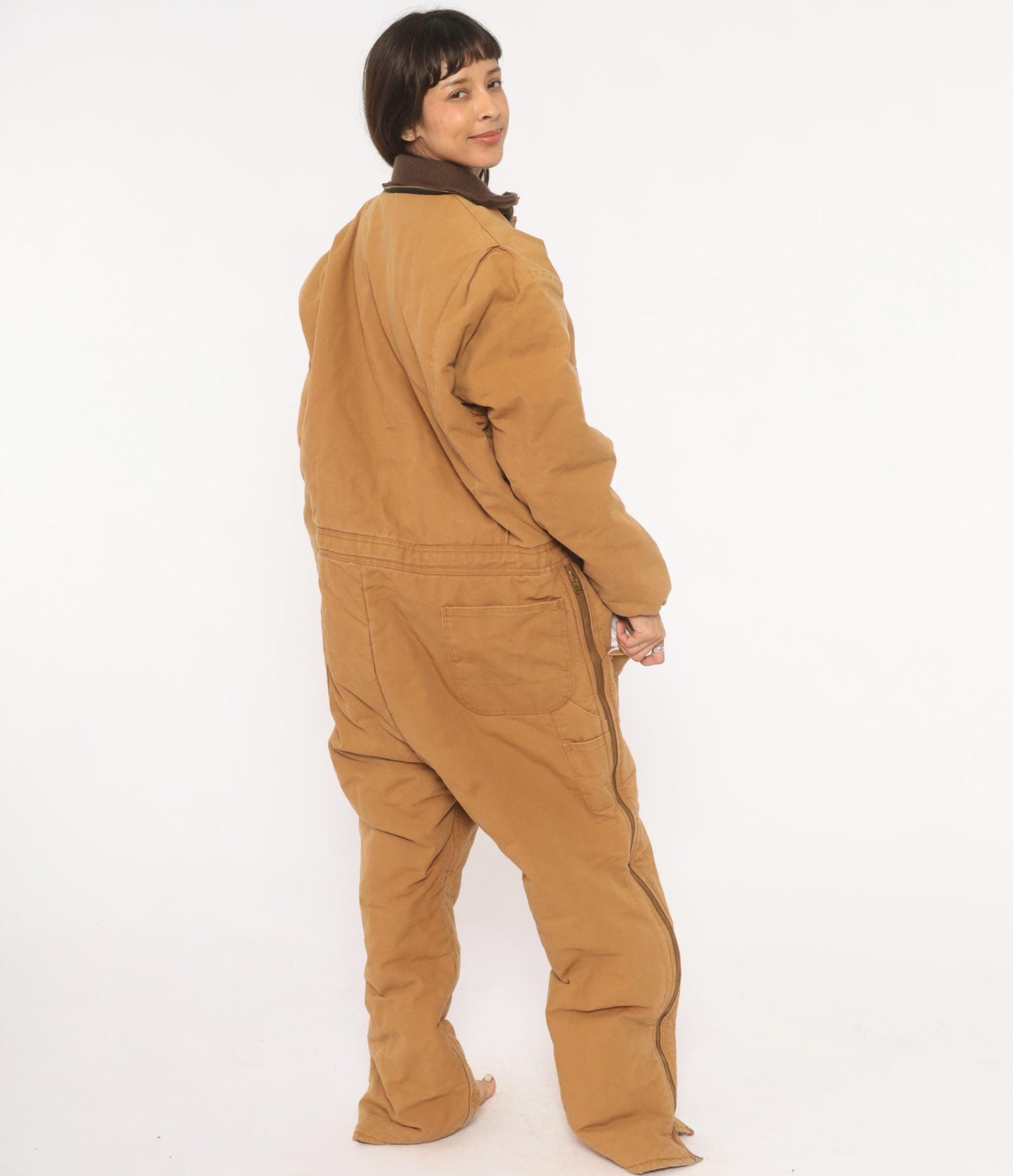 90s Wear Guard Duck Canvas Coveralls Tan Quilted Lined Workwear Extra Large XL