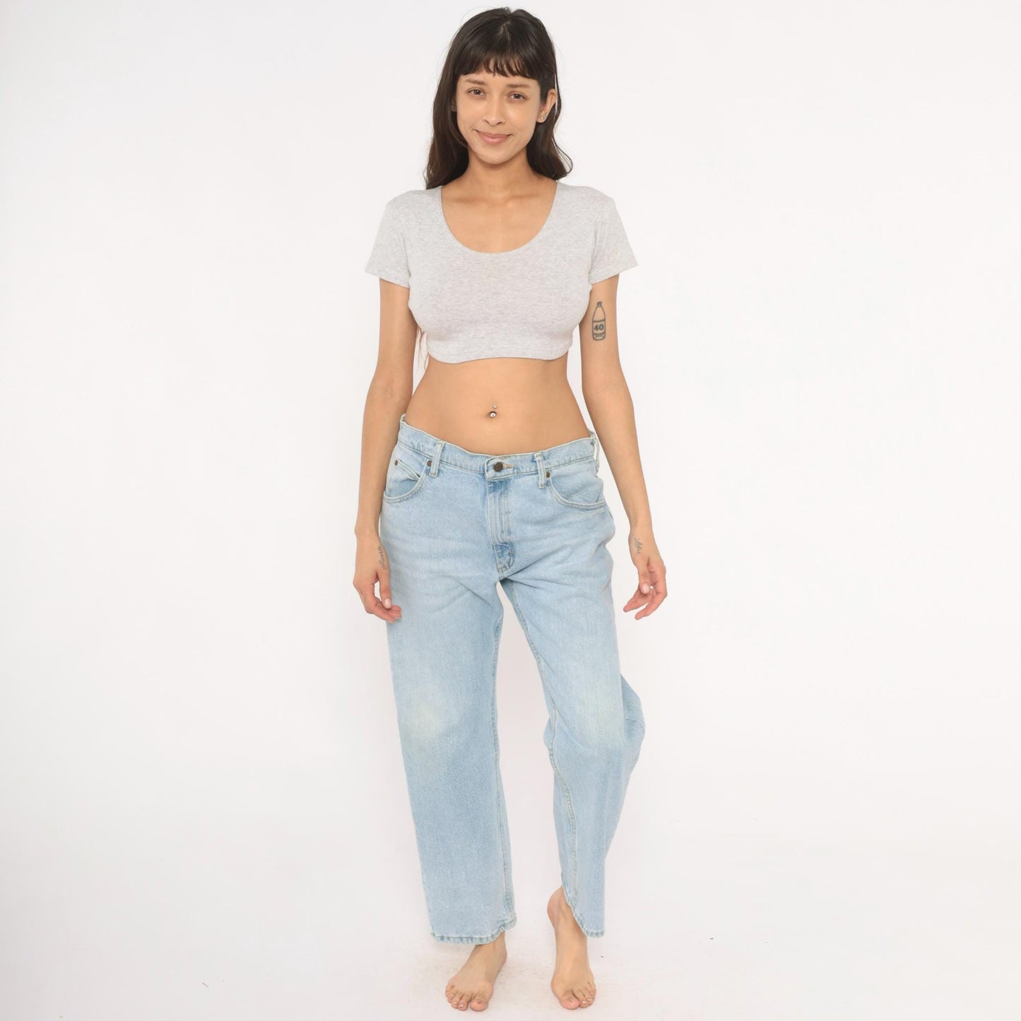 Wrangler Straight Leg Jeans 2000s Light Wash Mid Rise 34x29