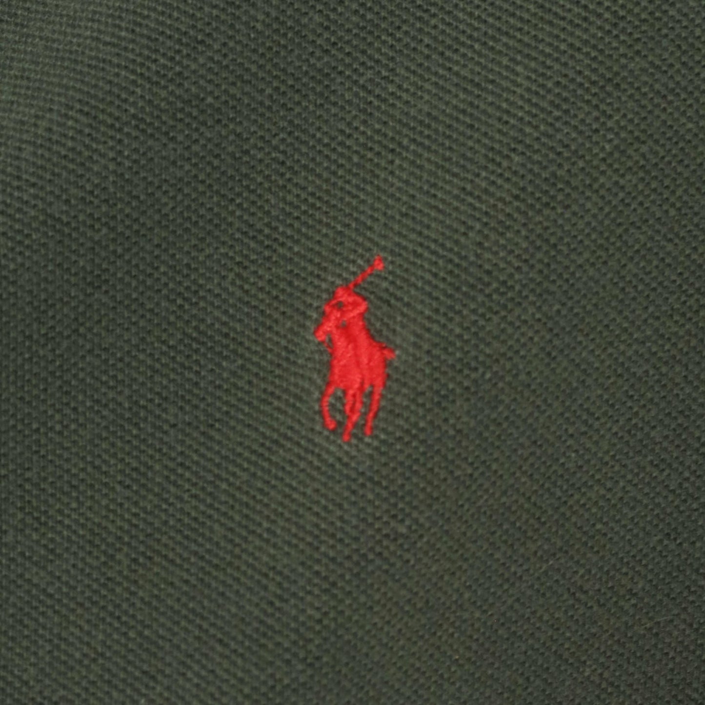 90s Polo Ralph Lauren Forest Green Cotton Pique Polo Shirt Large L