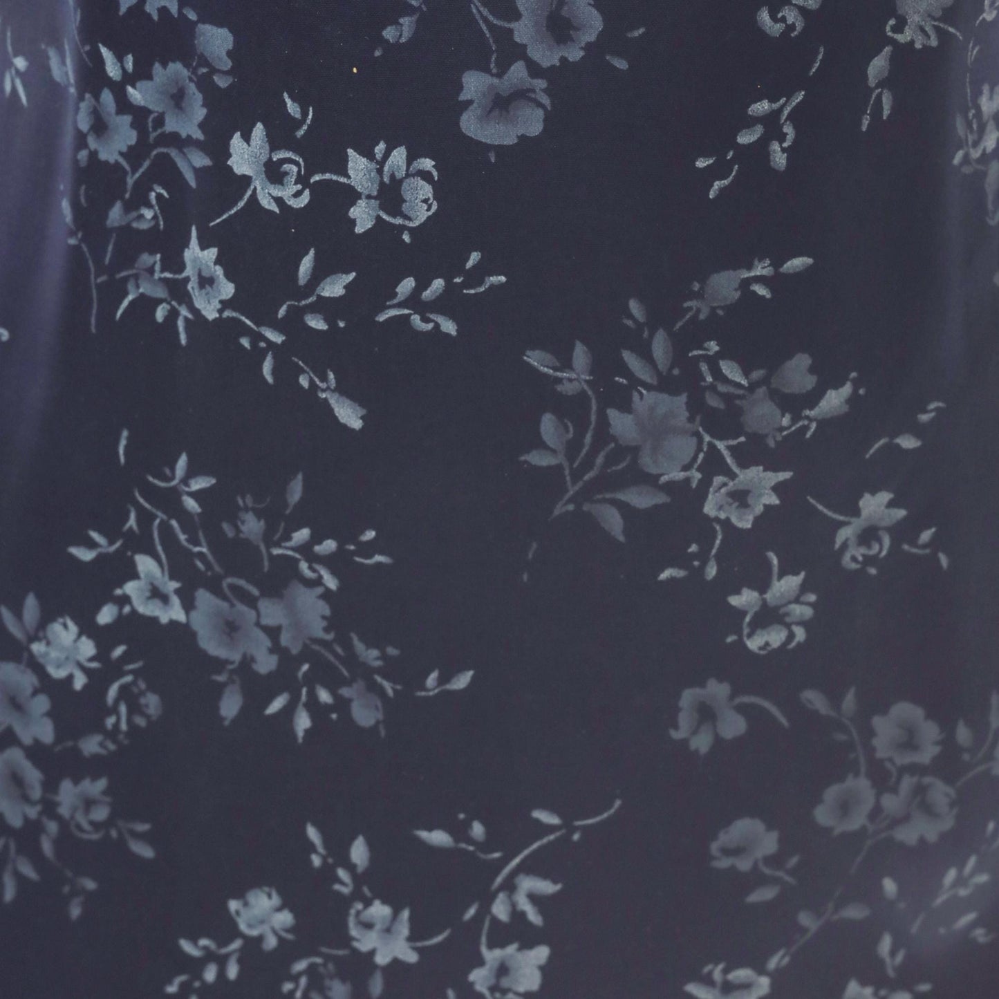 90s Navy Satin Halter Maxi Dress Floral Print Tie Back Small S