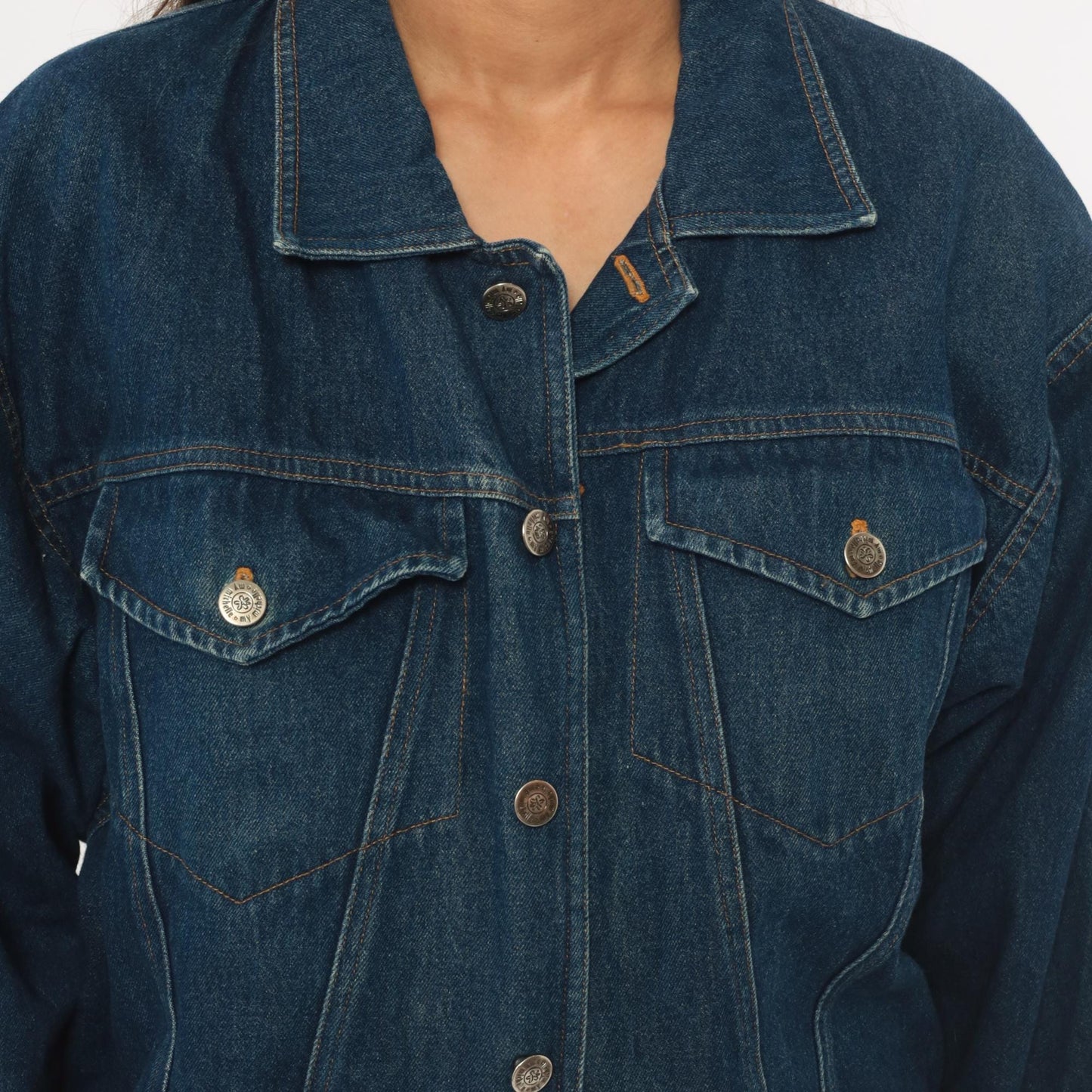 80s Jeff des Designs Dark Wash Denim Jacket Flannel Lined Western Yoke Small