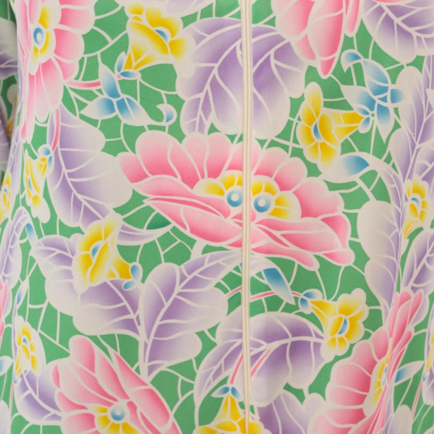 70s Travel Lite Floral Shift Dress Pink Lavender Green Knee-Length Small S