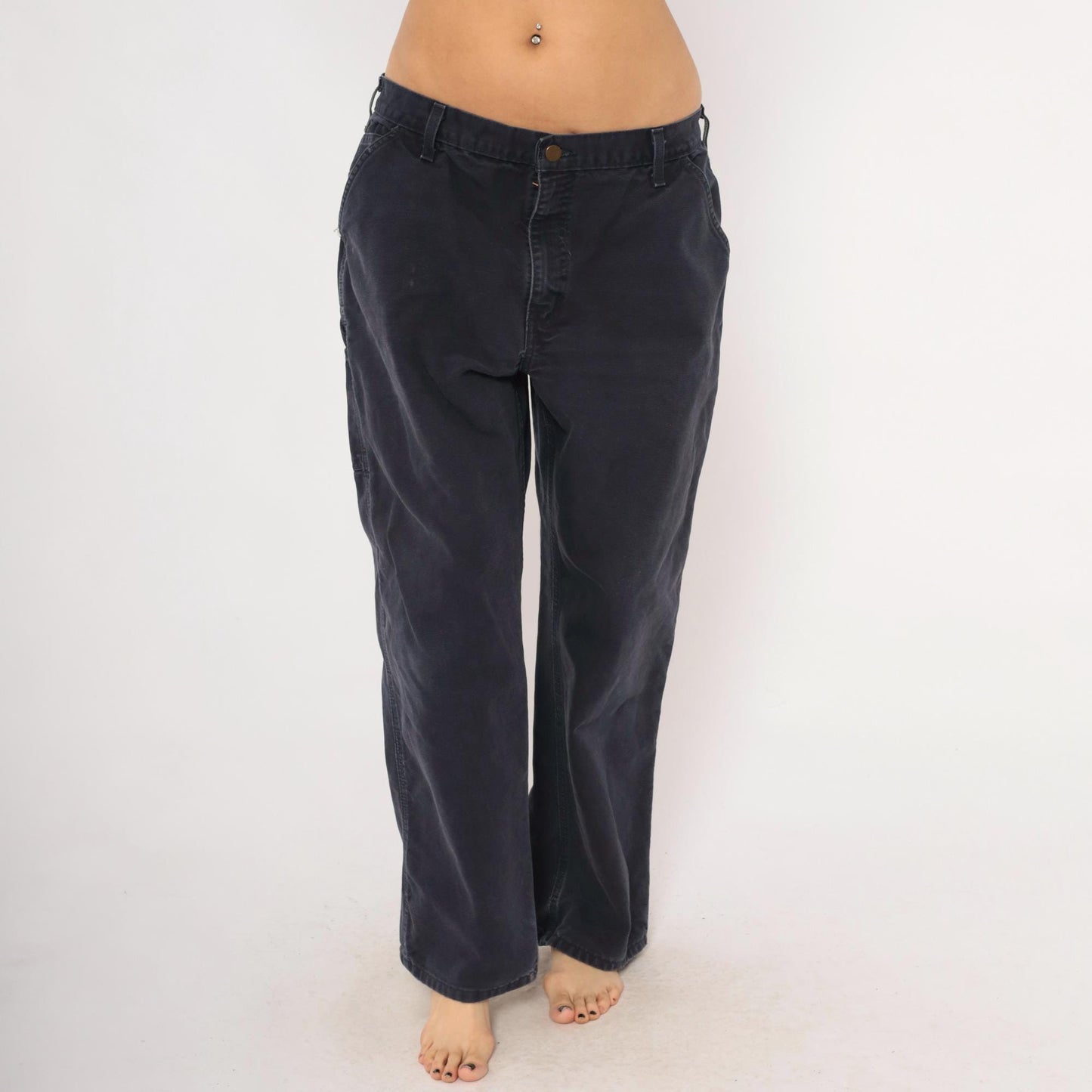 2000s Carhartt Carpenter Pants Navy Cotton Straight Leg Extra Large XL