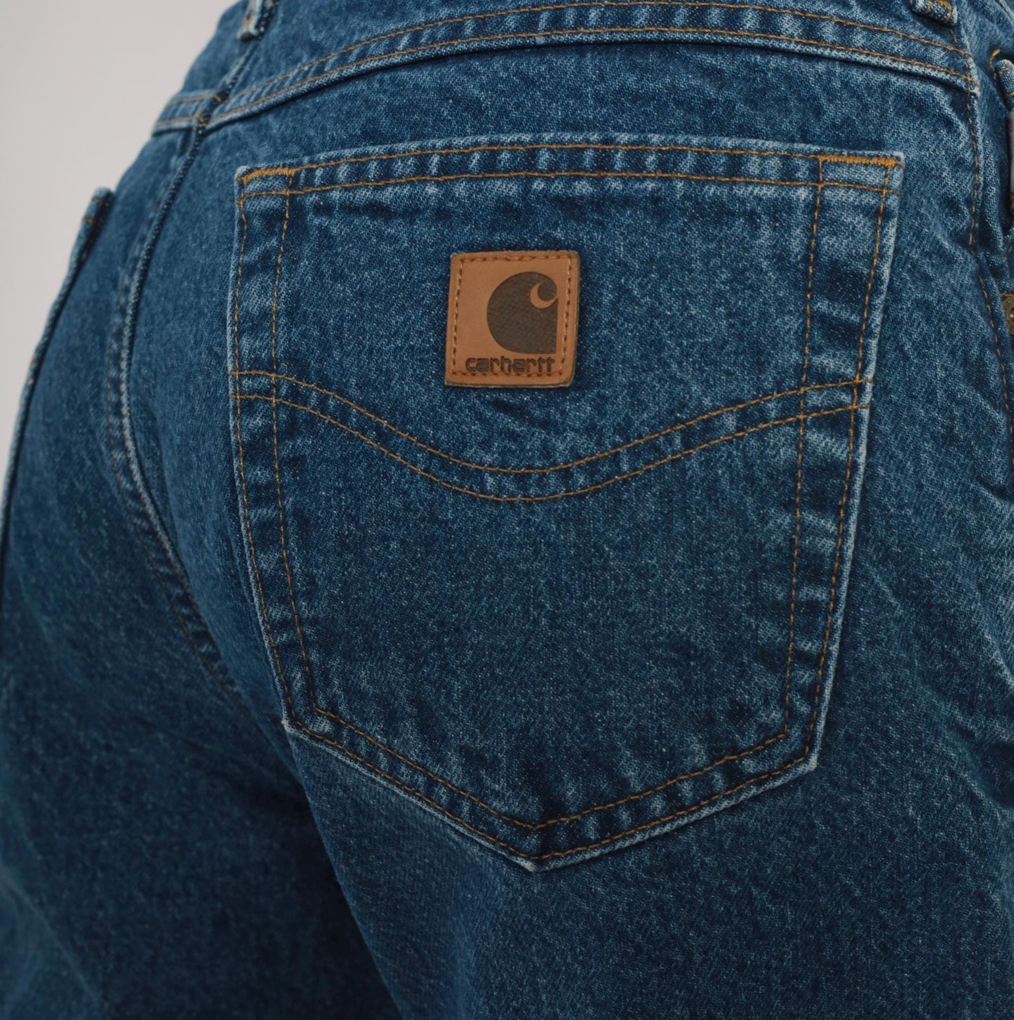 2000s Carhartt Flannel Lined Jeans Medium Wash Straight Leg Blue Denim 31x30