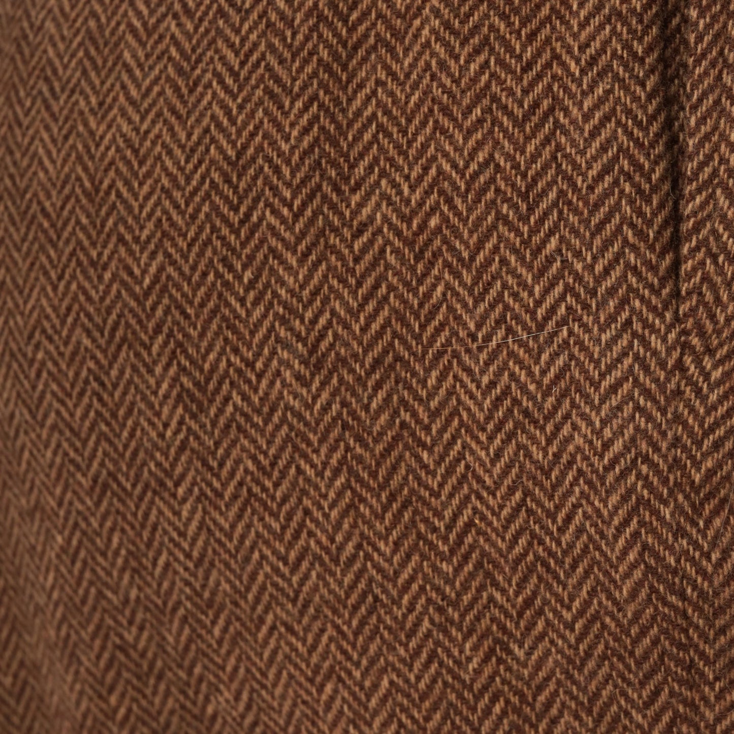 Ralph Lauren Wool Herringbone Trousers 90s Brown Pleated High Waist Large L