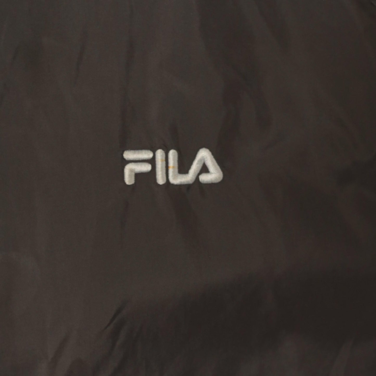 Y2K Fila Windbreaker Charcoal Grey Burgundy Colorblock Track Jacket Large L