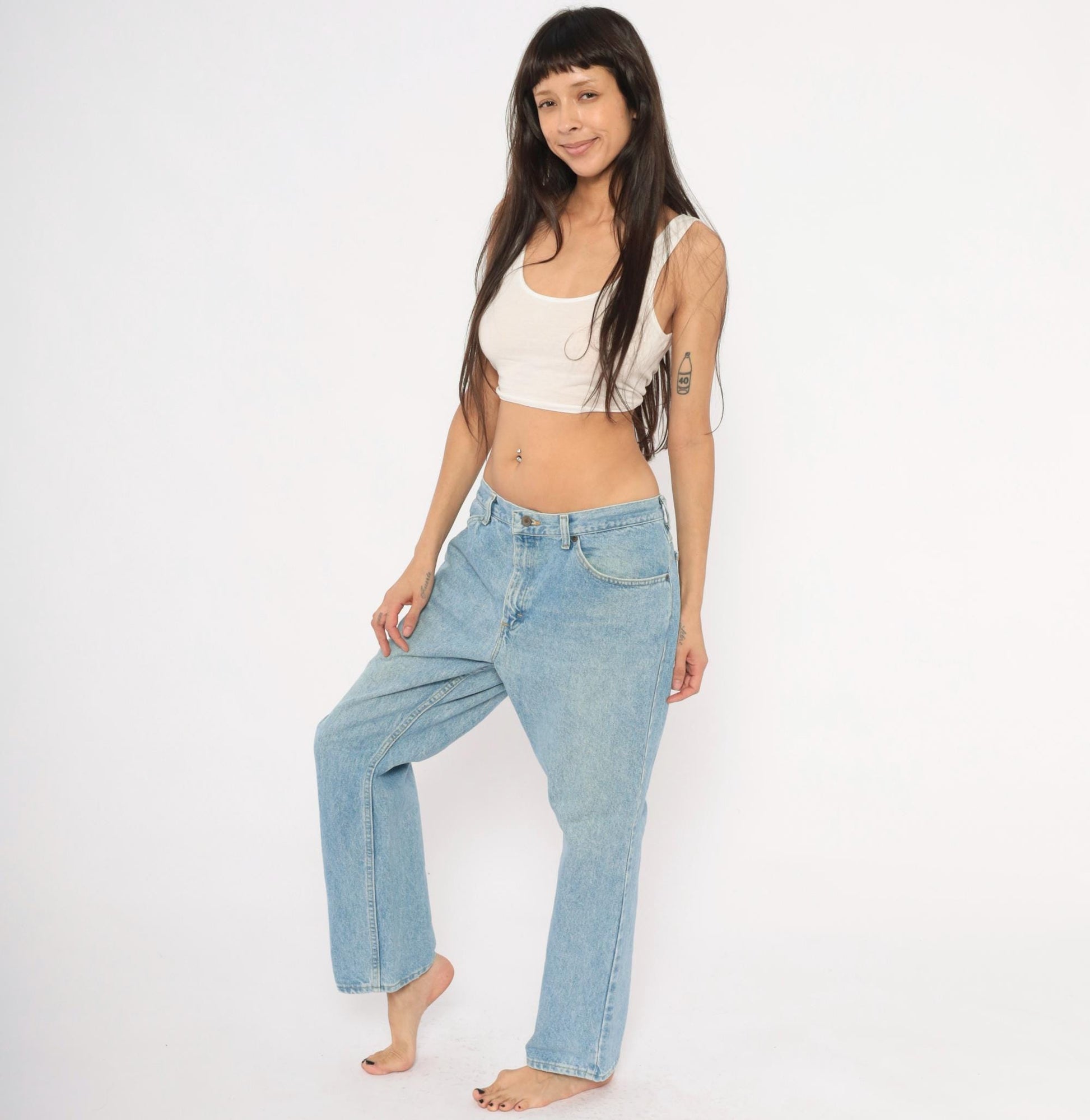 2000s Wrangler Light Wash Straight Leg Jeans Cotton Stonewash Blue Extra Large