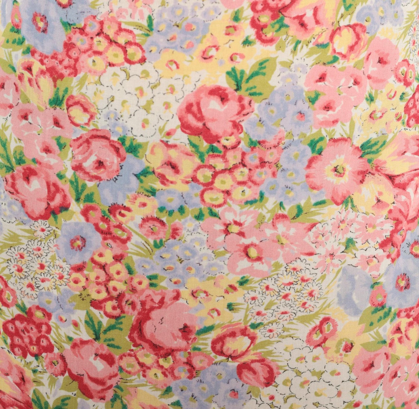 90s Casual Corner Annex Floral Maxi Dress Pink Garden Print Tie Back Small