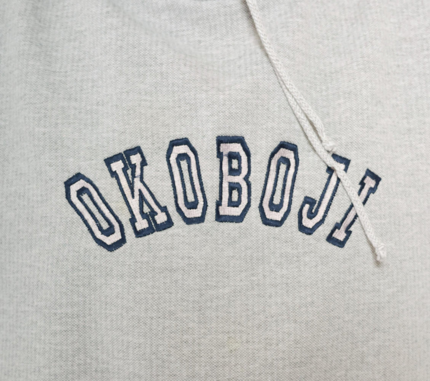 90s Renegade Club Okoboji Colorblock Sweatshirt Grey Navy Funnel Neck Large L