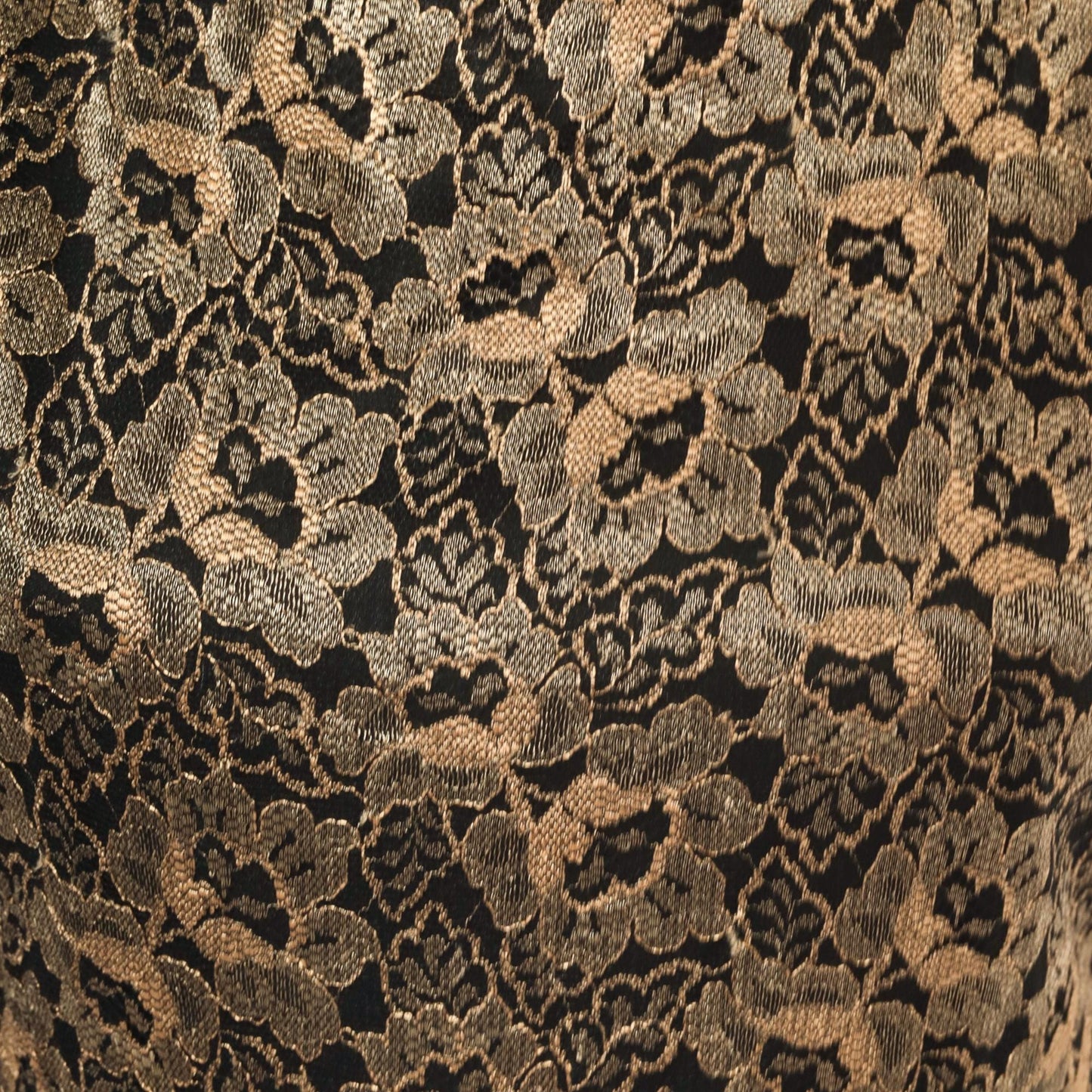 90s Jessica Howard Gold Floral Lace Maxi Dress Black Sleeveless Large L