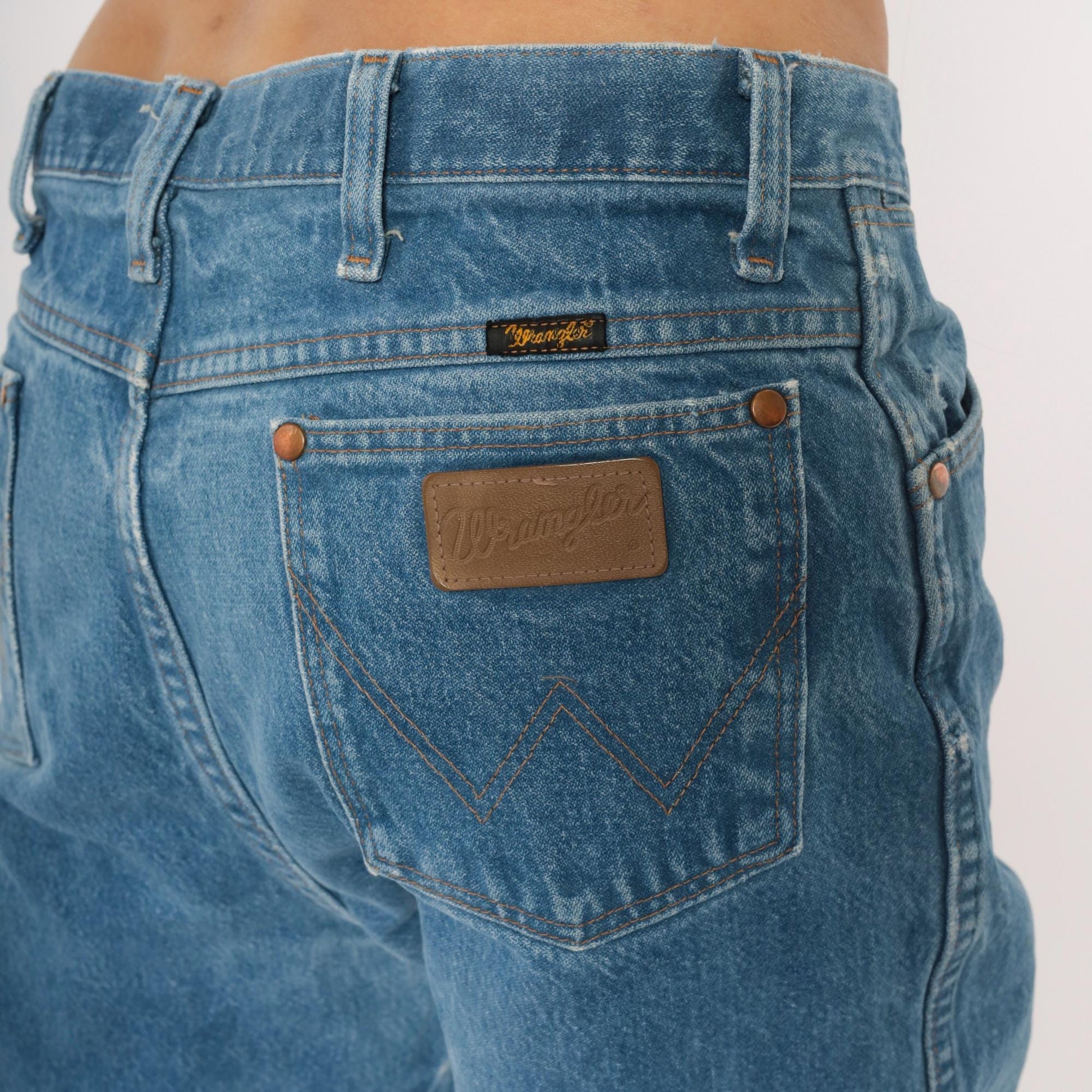 90s Wrangler Cowboy Cut Jeans Light Wash Straight Leg Cotton 35x30