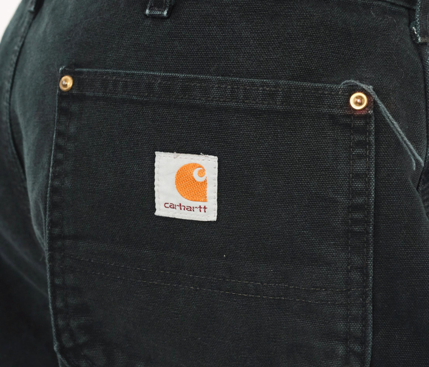 Carhartt Double Knee Canvas Carpenter Pants Black 38x29