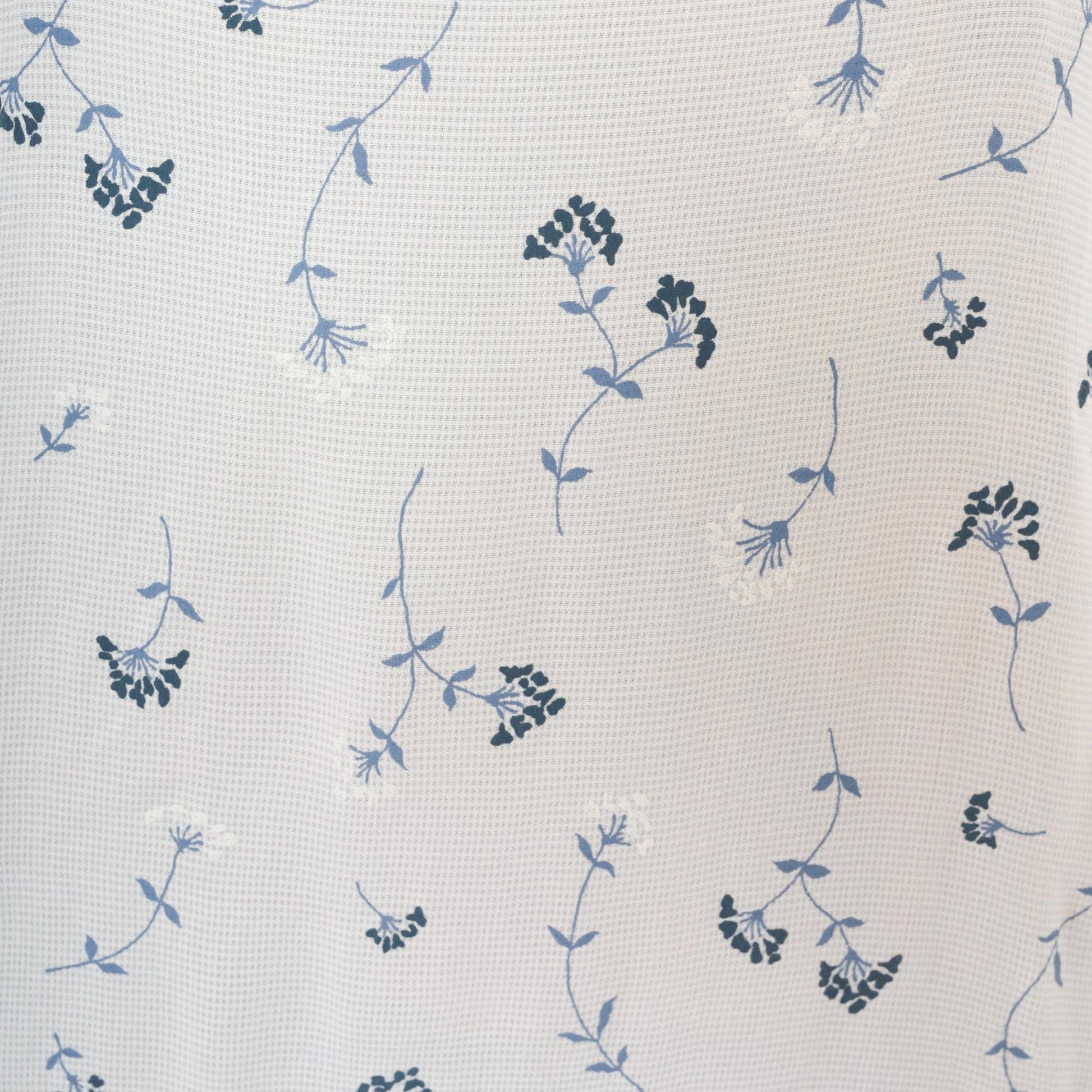 90s Notations Floral Maxi Dress White Navy Wildflower Sleeveless Medium