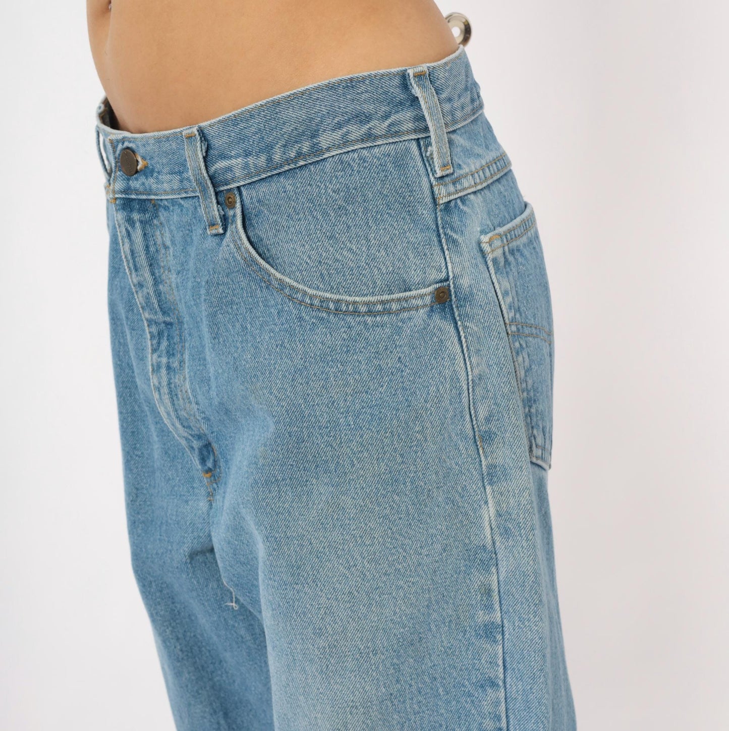 Carhartt Light Wash Denim Jeans 2000s Relaxed Straight Leg Cotton Workwear Extra Large XL