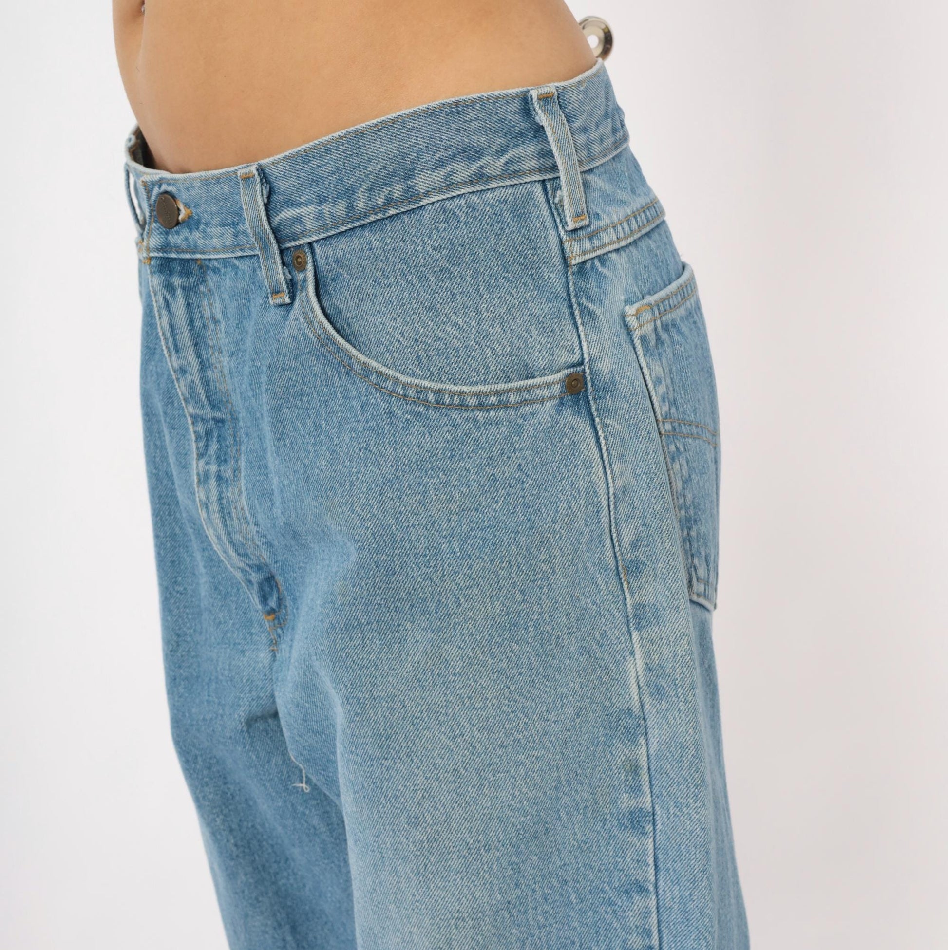 Carhartt Light Wash Denim Jeans 2000s Relaxed Straight Leg Cotton Workwear Extra Large XL