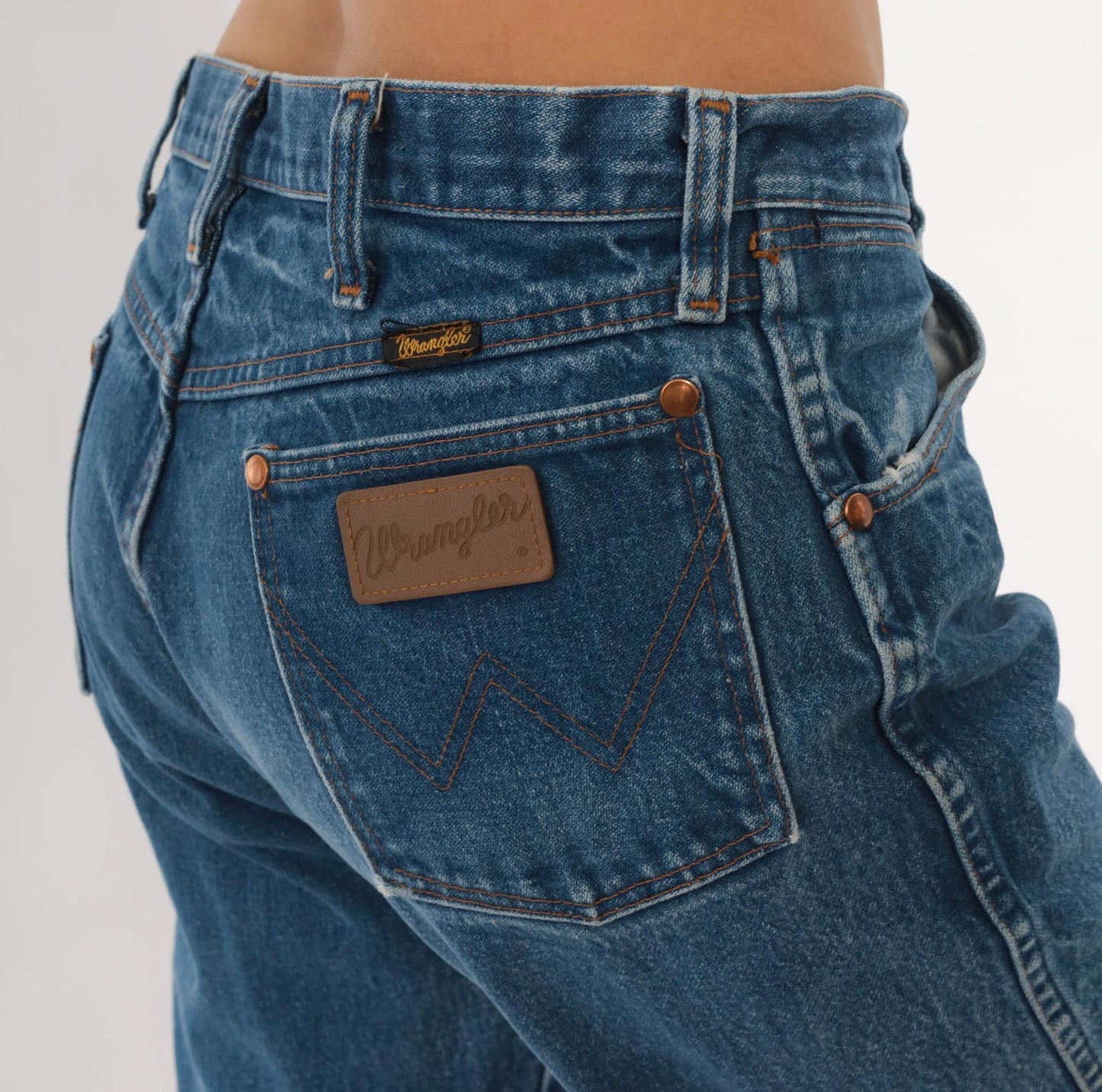 90s Wrangler Jeans Medium Wash Straight Leg Cotton Western Blue Medium M