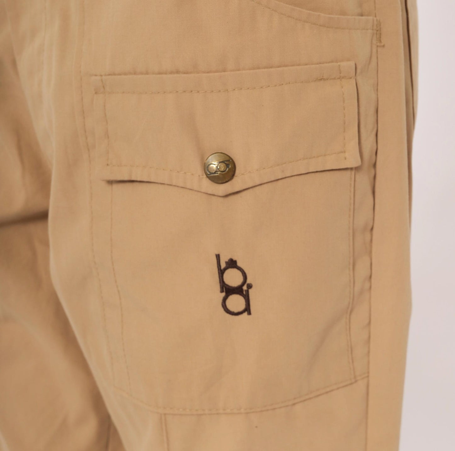 80s Bob Allen Cargo Pants Tan Cotton Straight Leg Low Rise Extra Large XL
