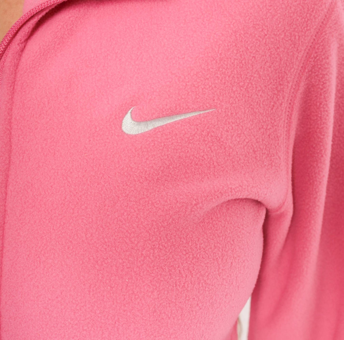2000s Nike Therma-Fit Pink Fleece Jacket Full Zip Small S