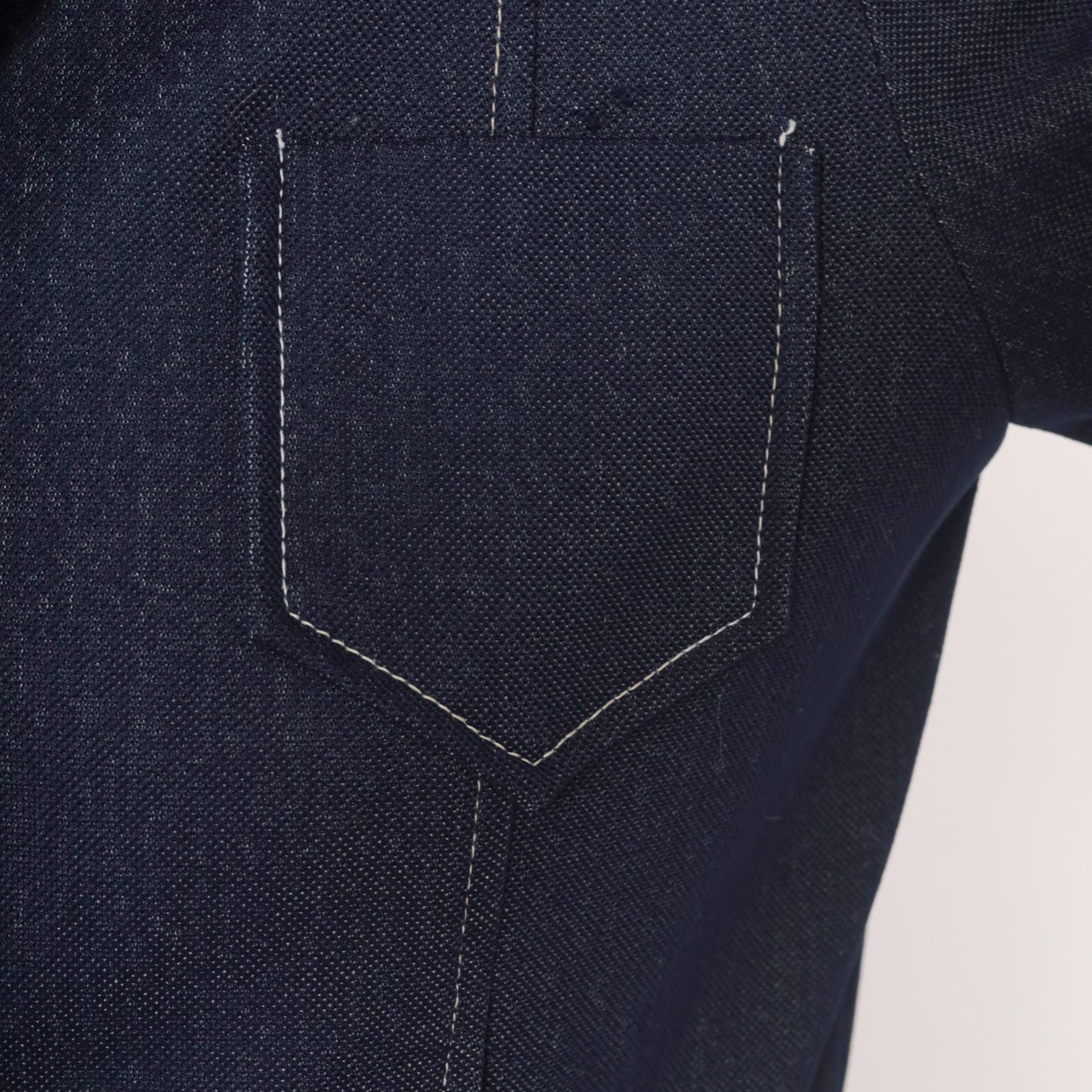 70s KokoKnits Denim Jacket Navy Snap Button Blazer Medium