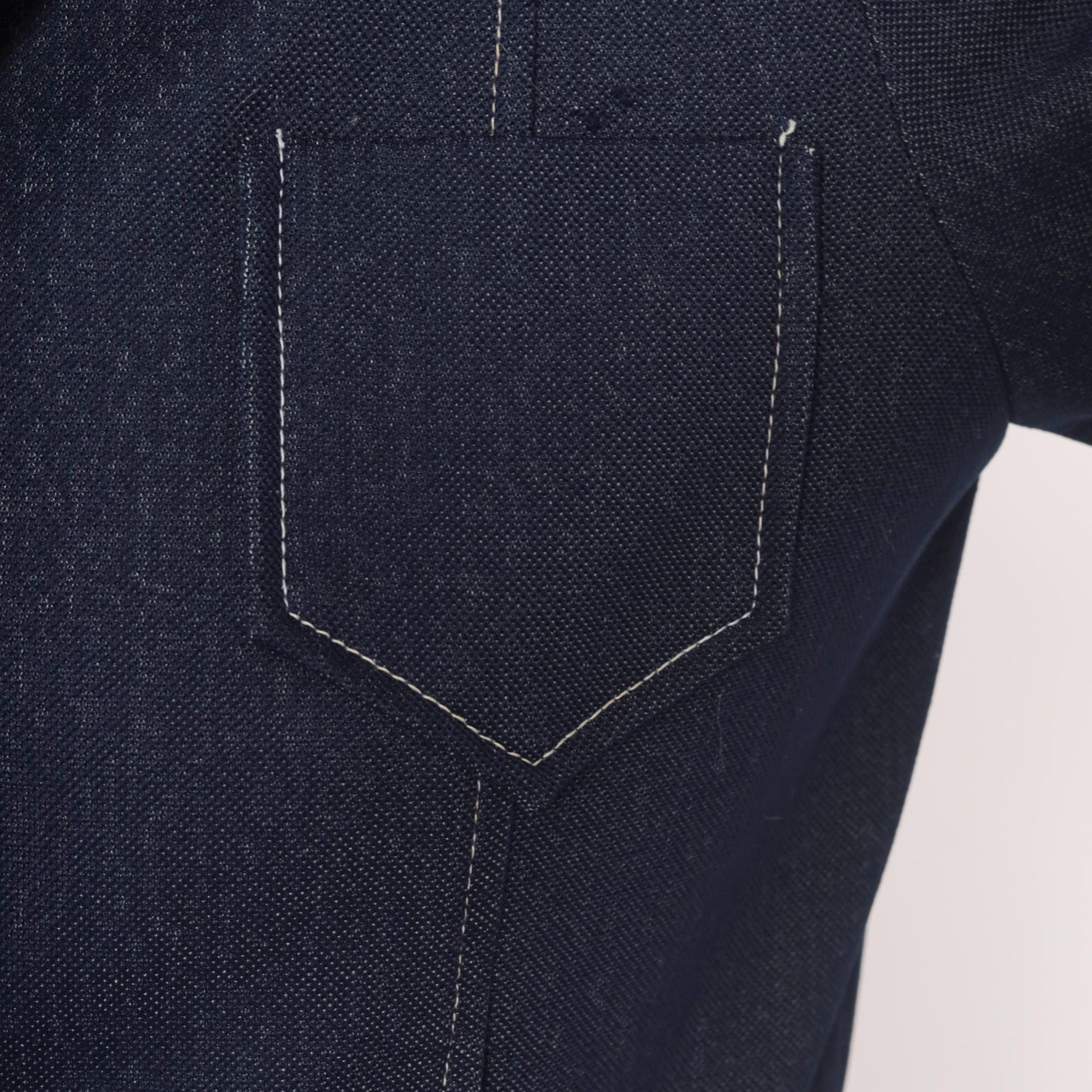 70s KokoKnits Denim Jacket Navy Snap Button Blazer Medium