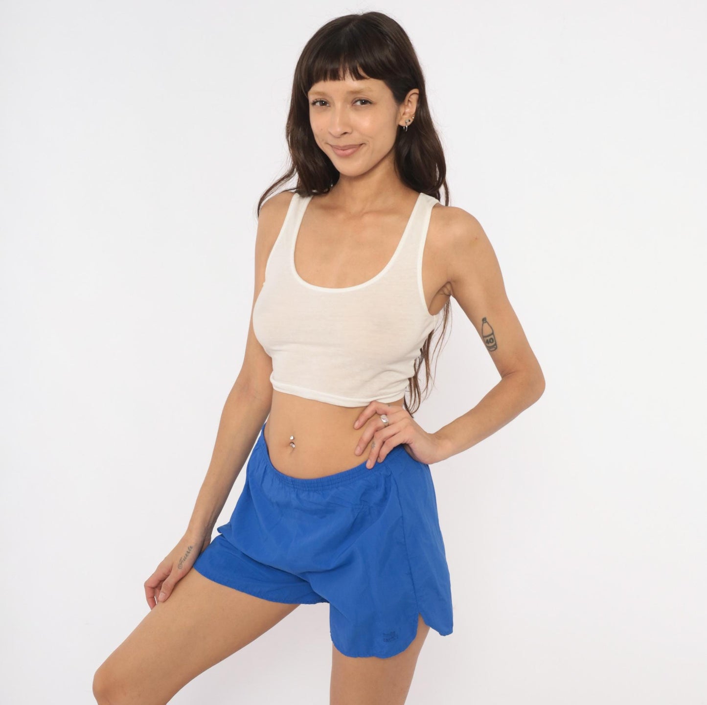 80s Moving Comfort Cobalt Running Shorts Nylon Athletic Small