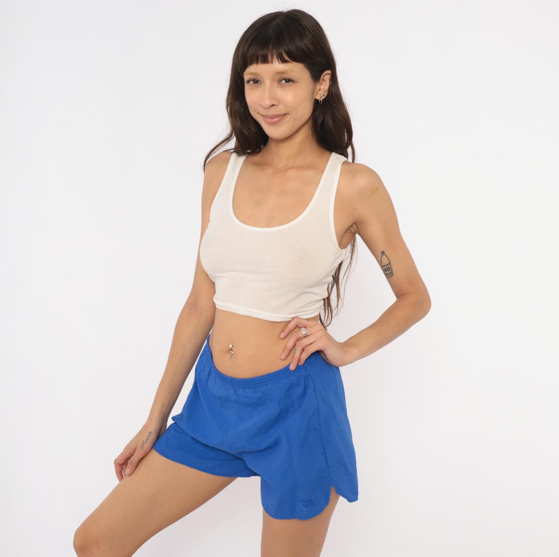 80s Moving Comfort Cobalt Running Shorts Nylon Athletic Small