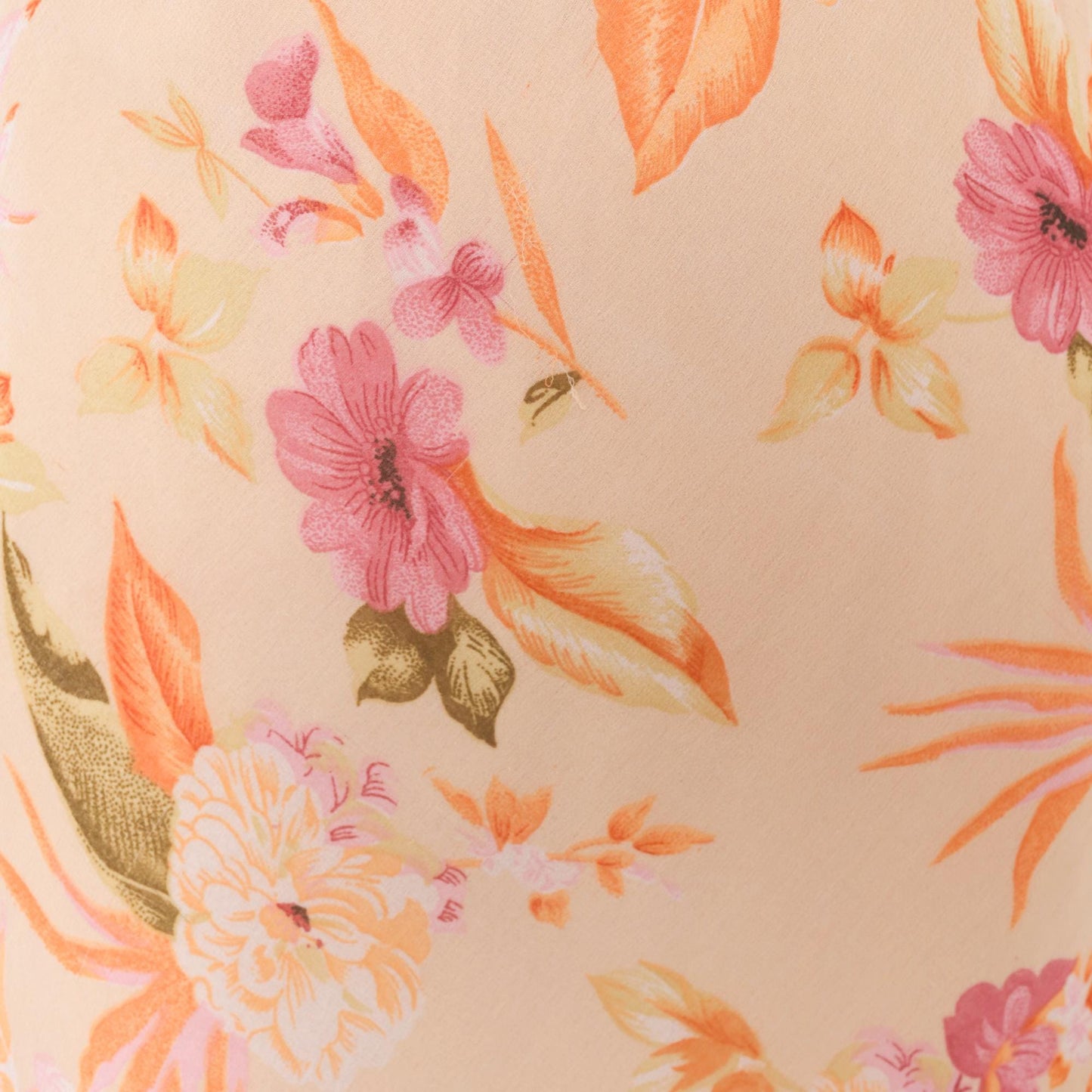 80s Jessica Taylor Peach Floral Maxi Dress Flutter Sleeve Cowl Neck Large L