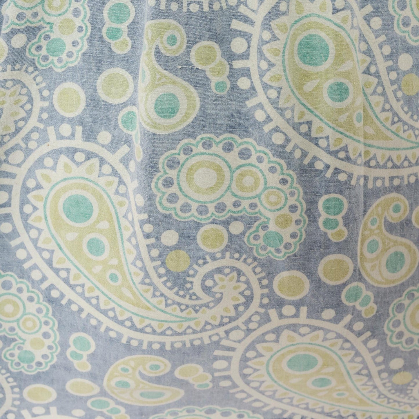 90s Robert Stock Island Style Paisley Camp Shirt Blue Green Mens Large L