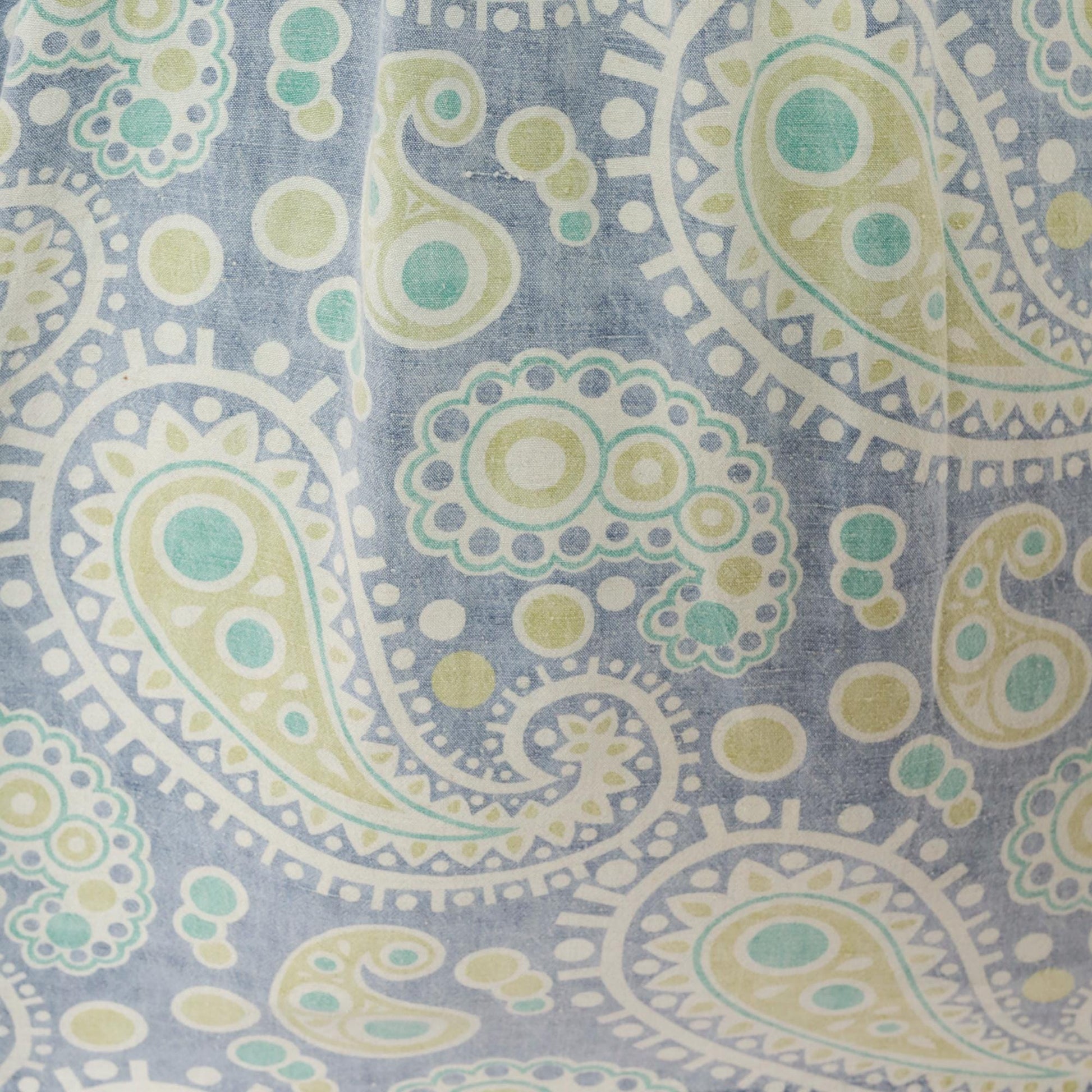 90s Robert Stock Island Style Paisley Camp Shirt Blue Green Mens Large L