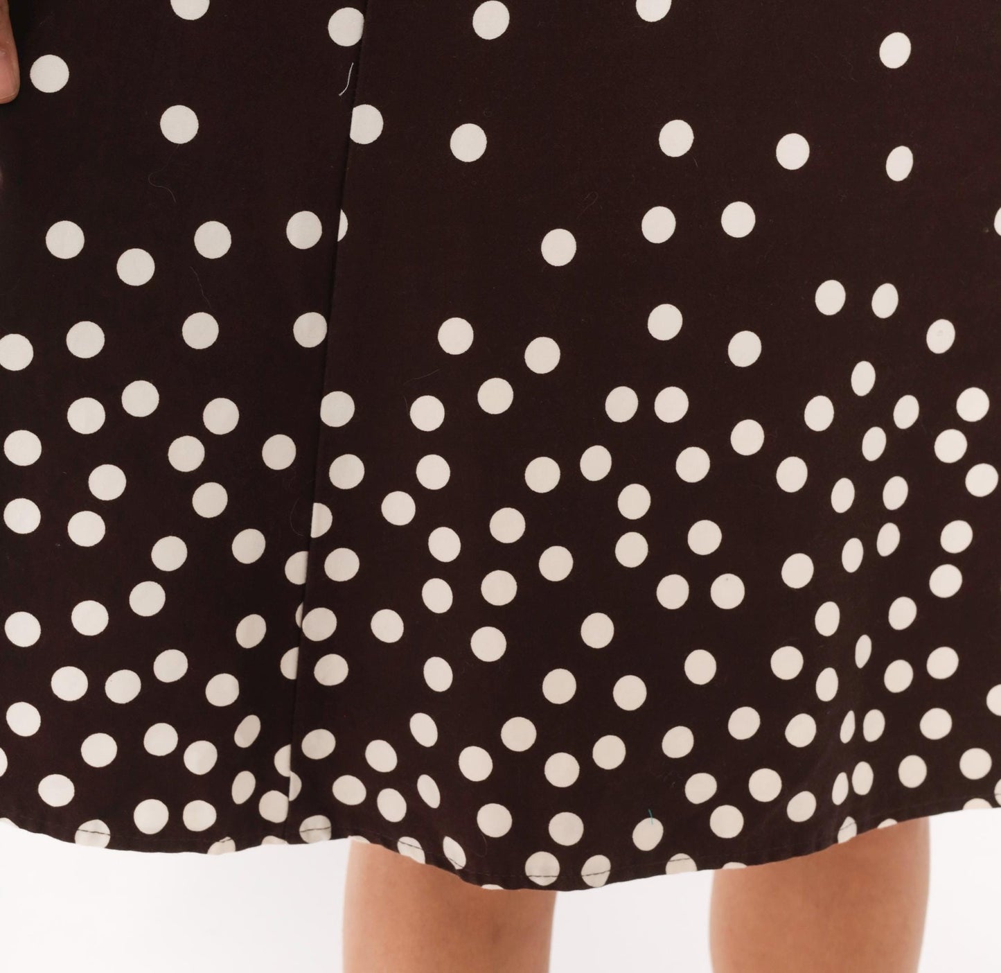 2000s R & K Originals Polka Dot Sundress Brown White Sweetheart Neckline Extra Large XL