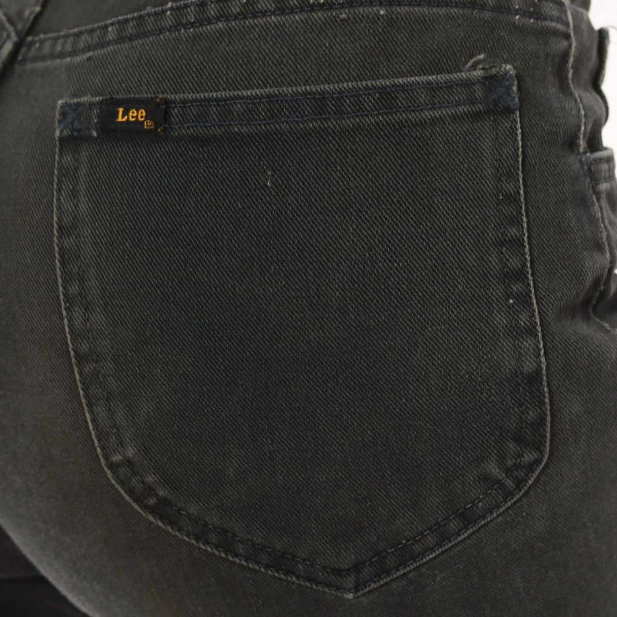80s Lee High Waisted Straight Leg Jeans Black Denim Small S