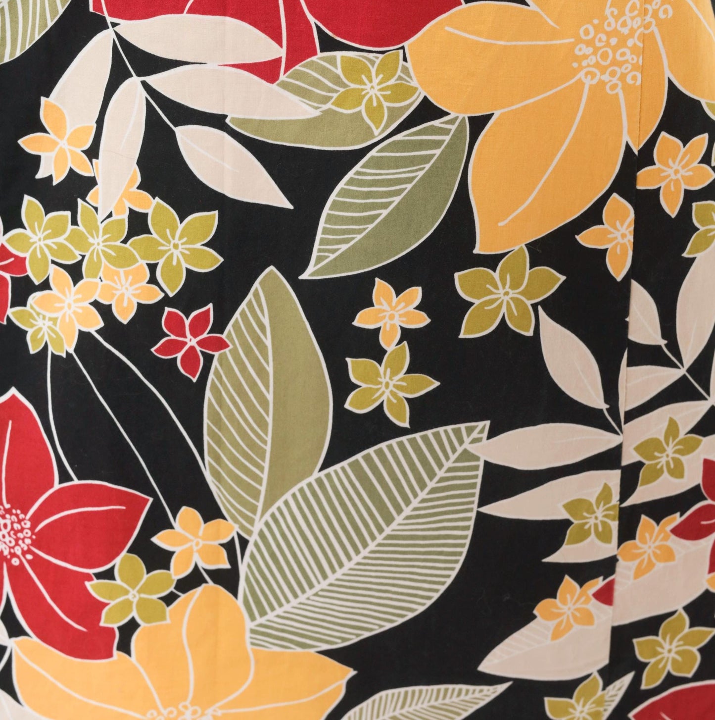 Y2K Erika Dresses Tropical Floral Sundress Black Red Yellow Knee-Length Large L